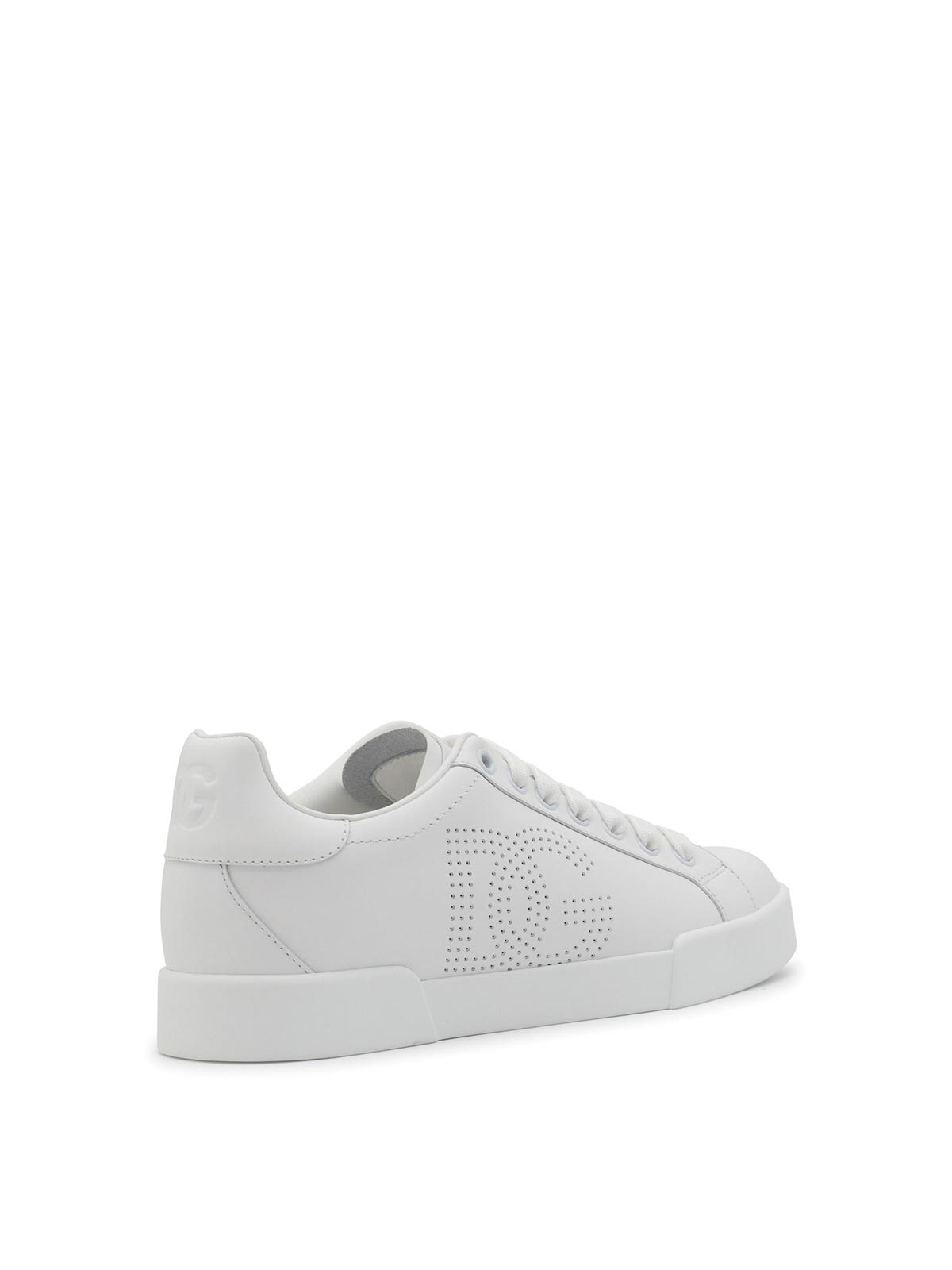 Shop Dolce & Gabbana White Leather Sneakers