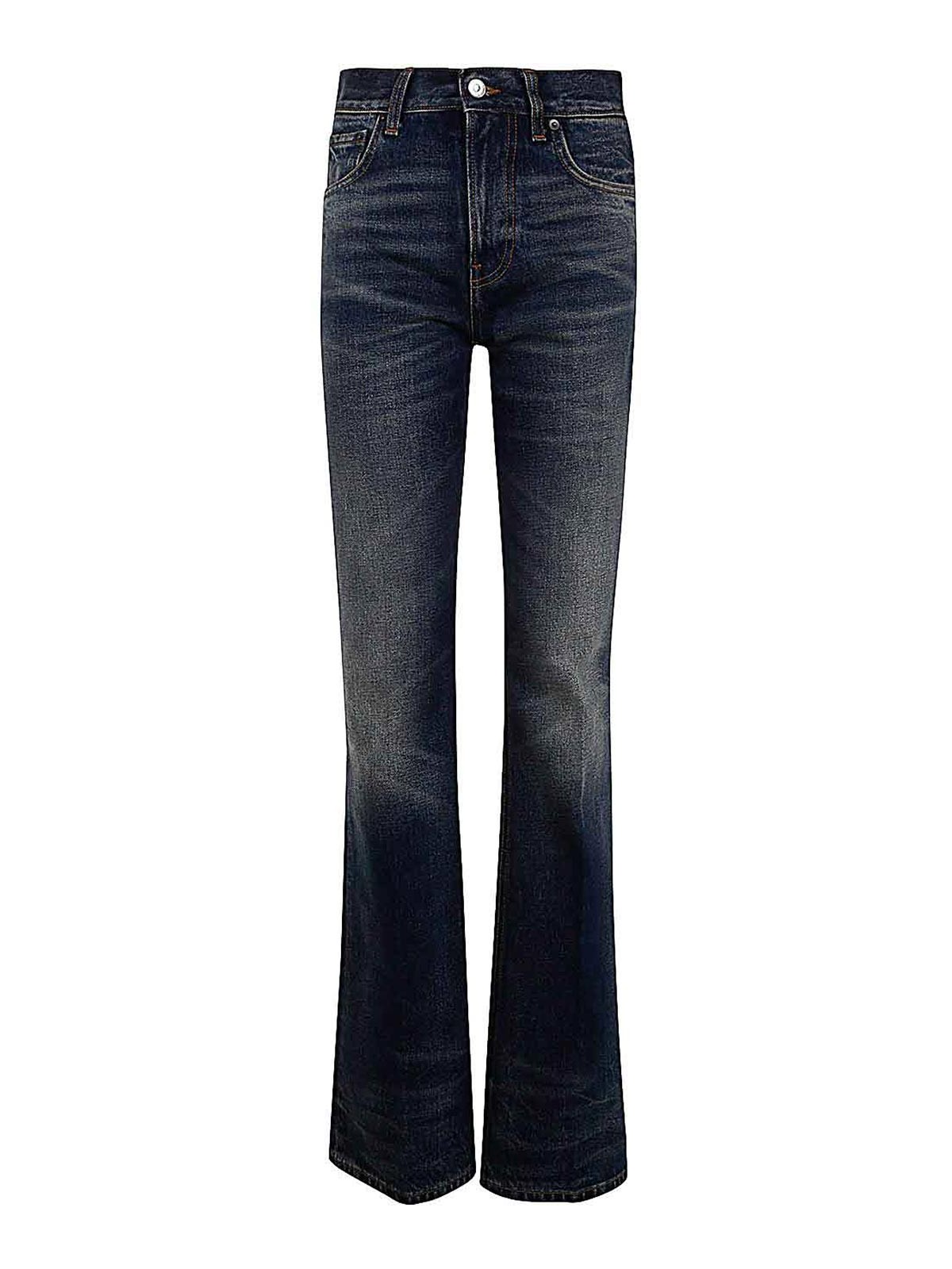 Shop Haikure Flora Long Skinny Jeans In Blue