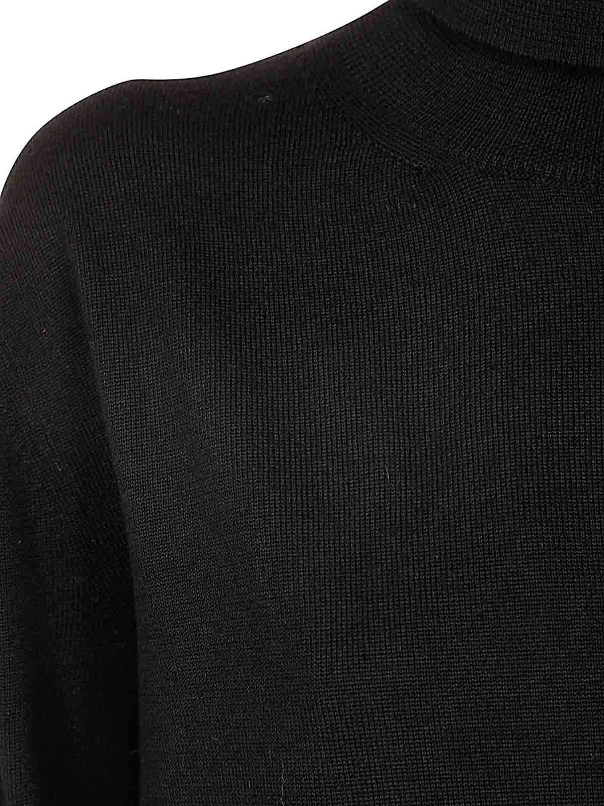 Shop Jil Sander Superfine Merino Midweight High Neck Jumper In Black