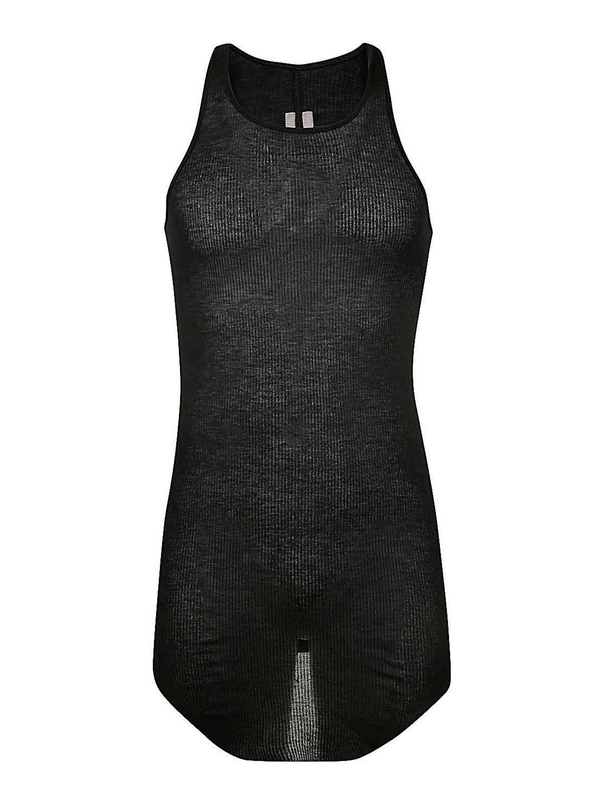 Shop Rick Owens Basic Rib Tank Top In Black