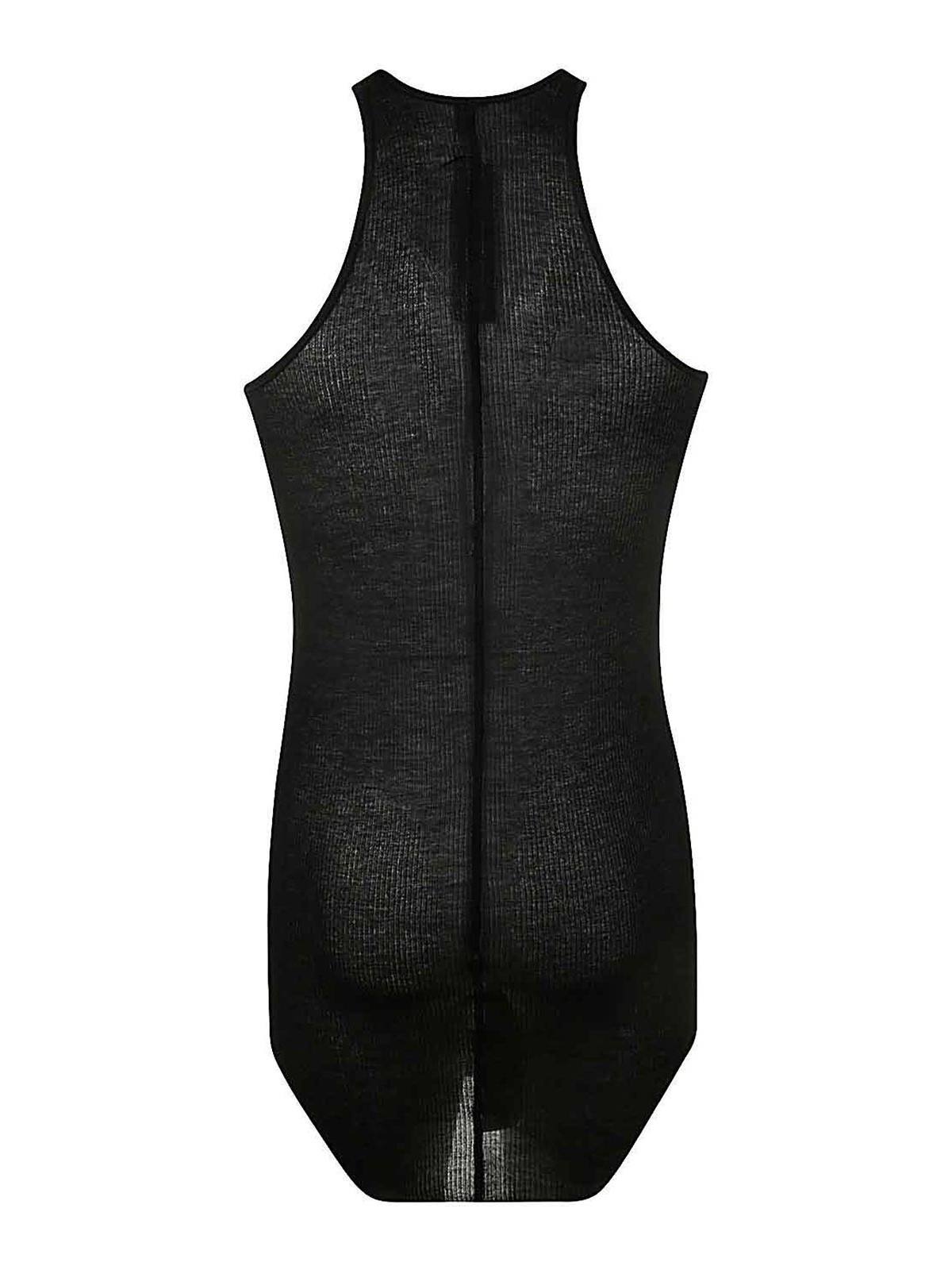 Shop Rick Owens Basic Rib Tank Top In Black