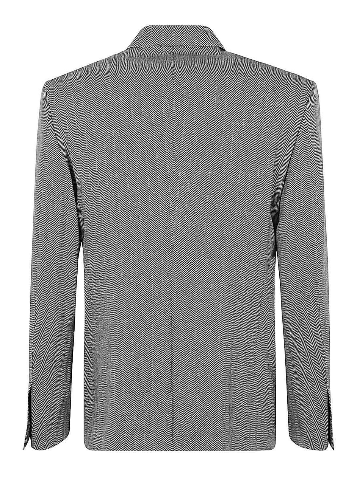 Shop Tom Ford Wool Silk Linen Jacket In Light Grey