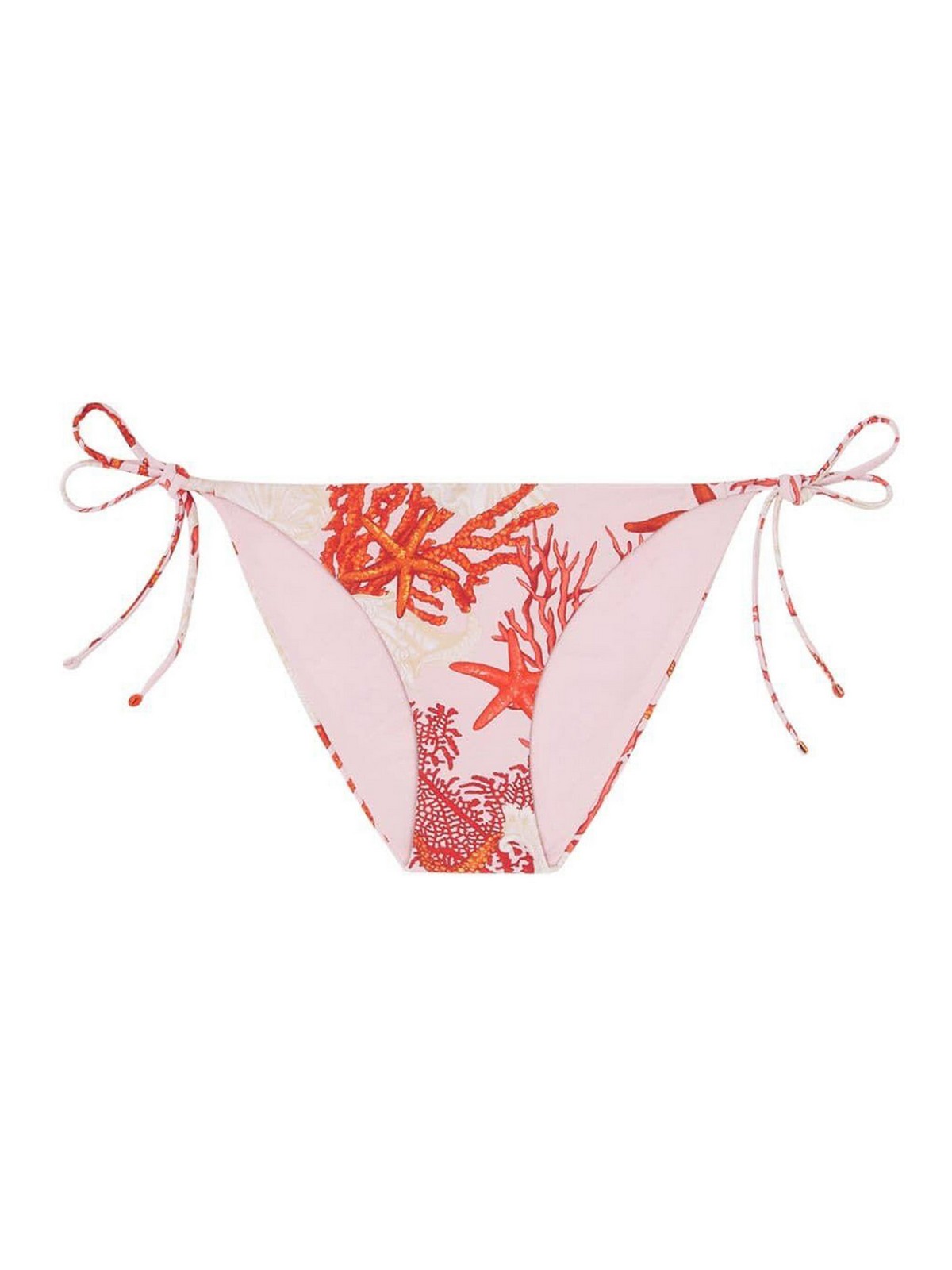 Shop Versace Swim Slip Corals Print In Pink