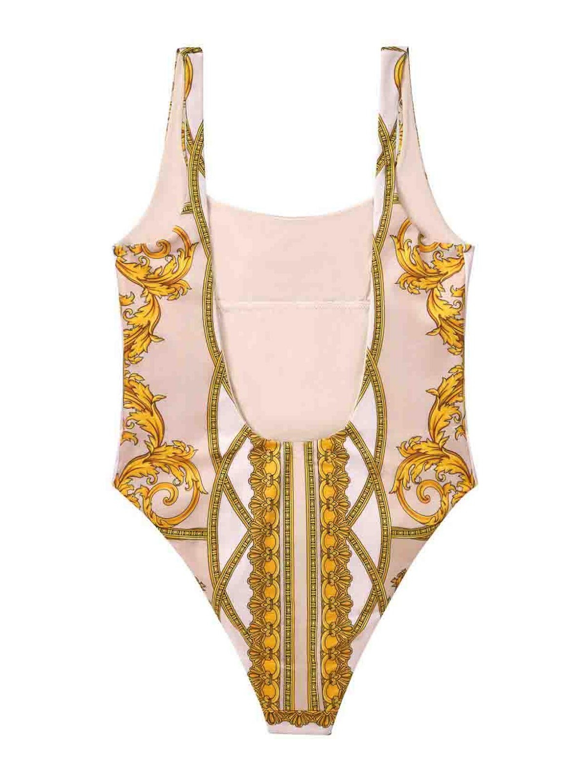 Shop Versace Swim One-piece Heritage Print In Pink