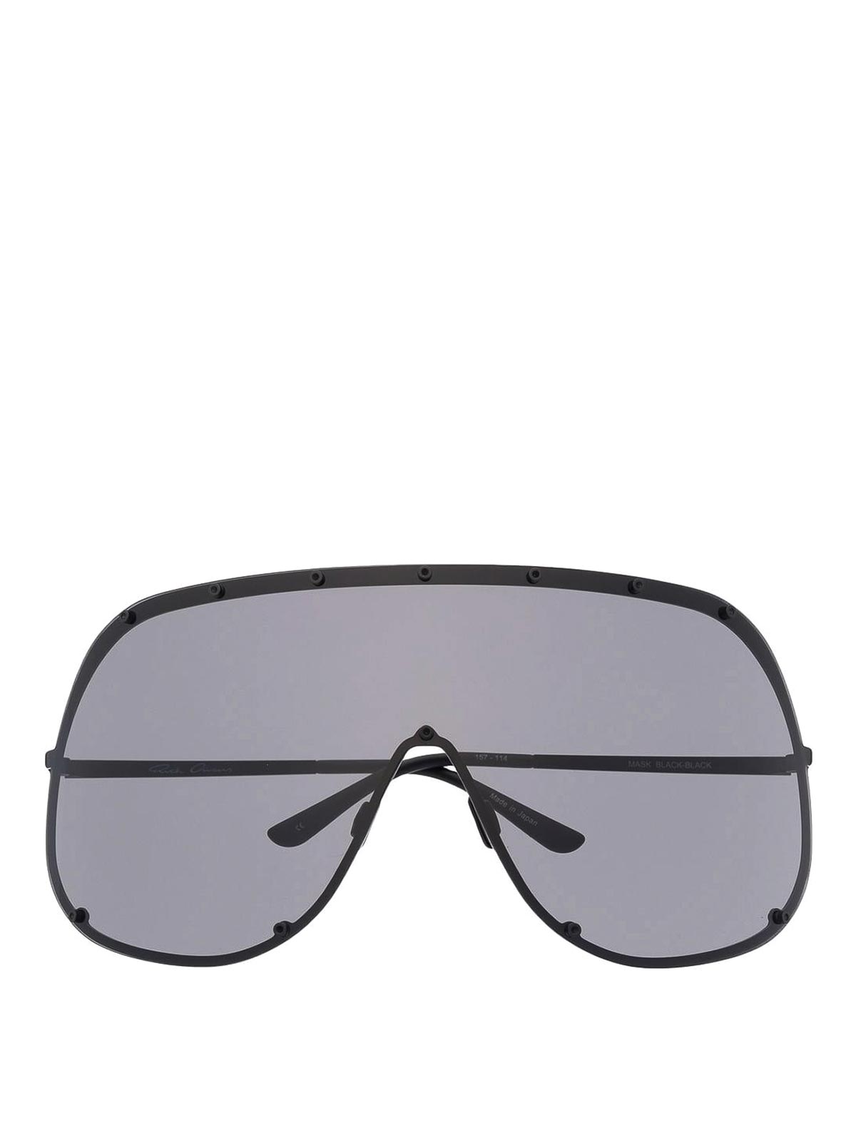 Shop Rick Owens Sunglasses Shield In Black