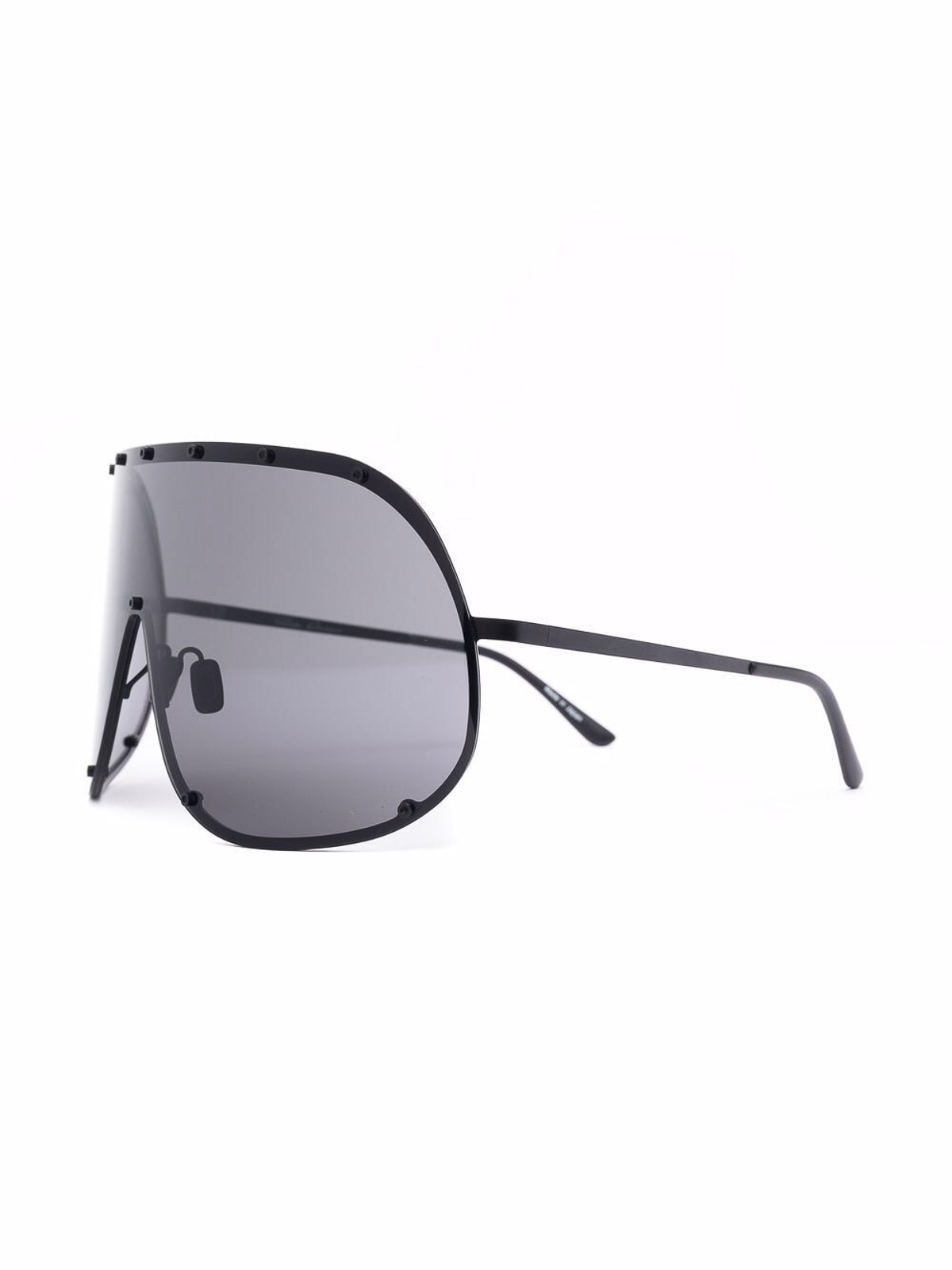 Shop Rick Owens Sunglasses Shield In Black