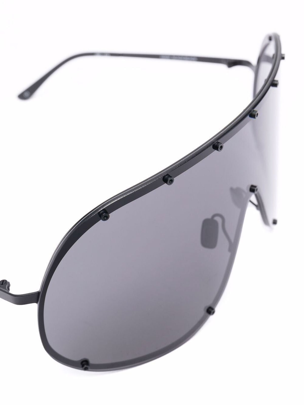 Shop Rick Owens Sunglasses Shield In Black