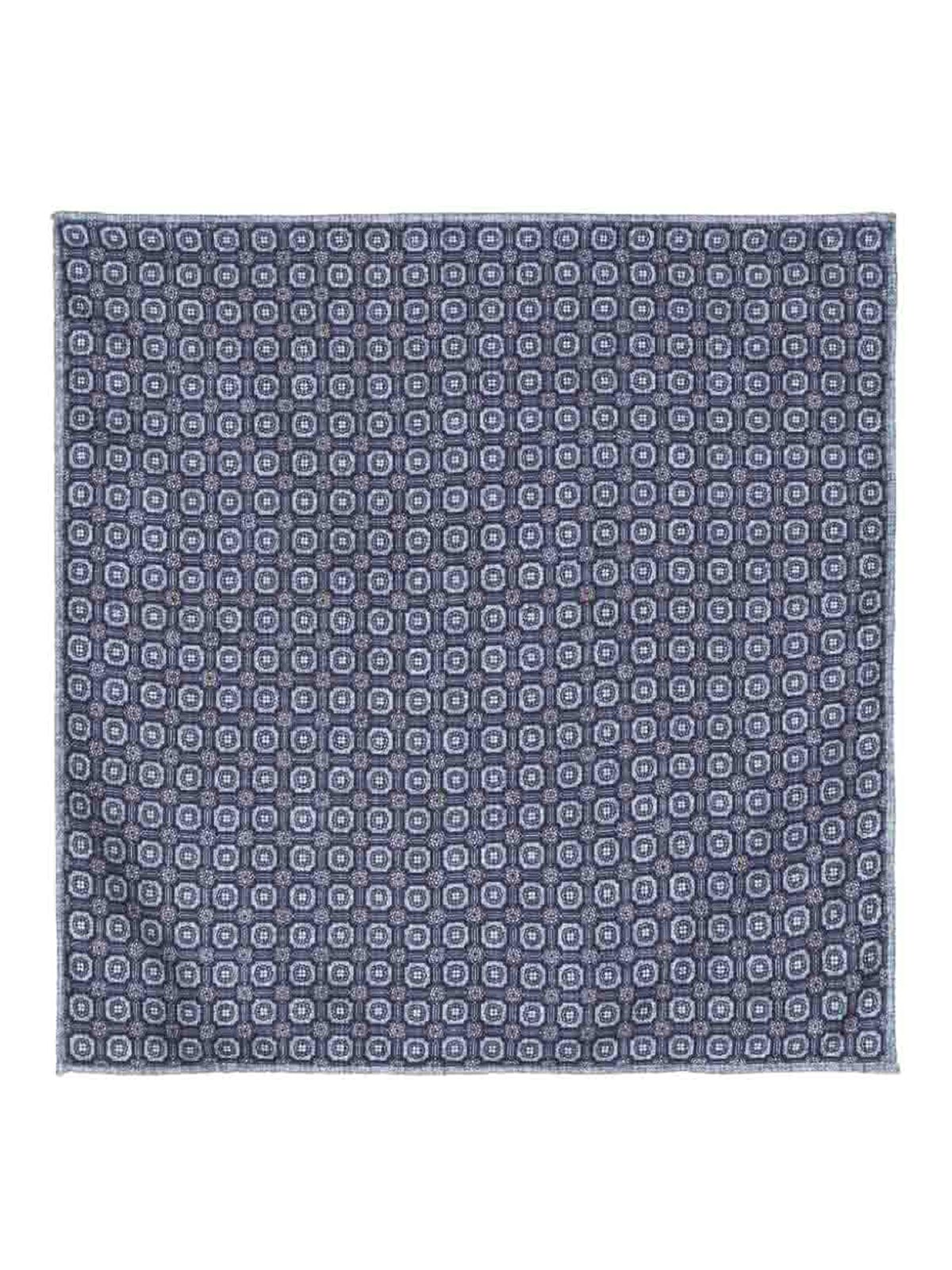 Shop Brunello Cucinelli Silk Pocket Scarf In Blue