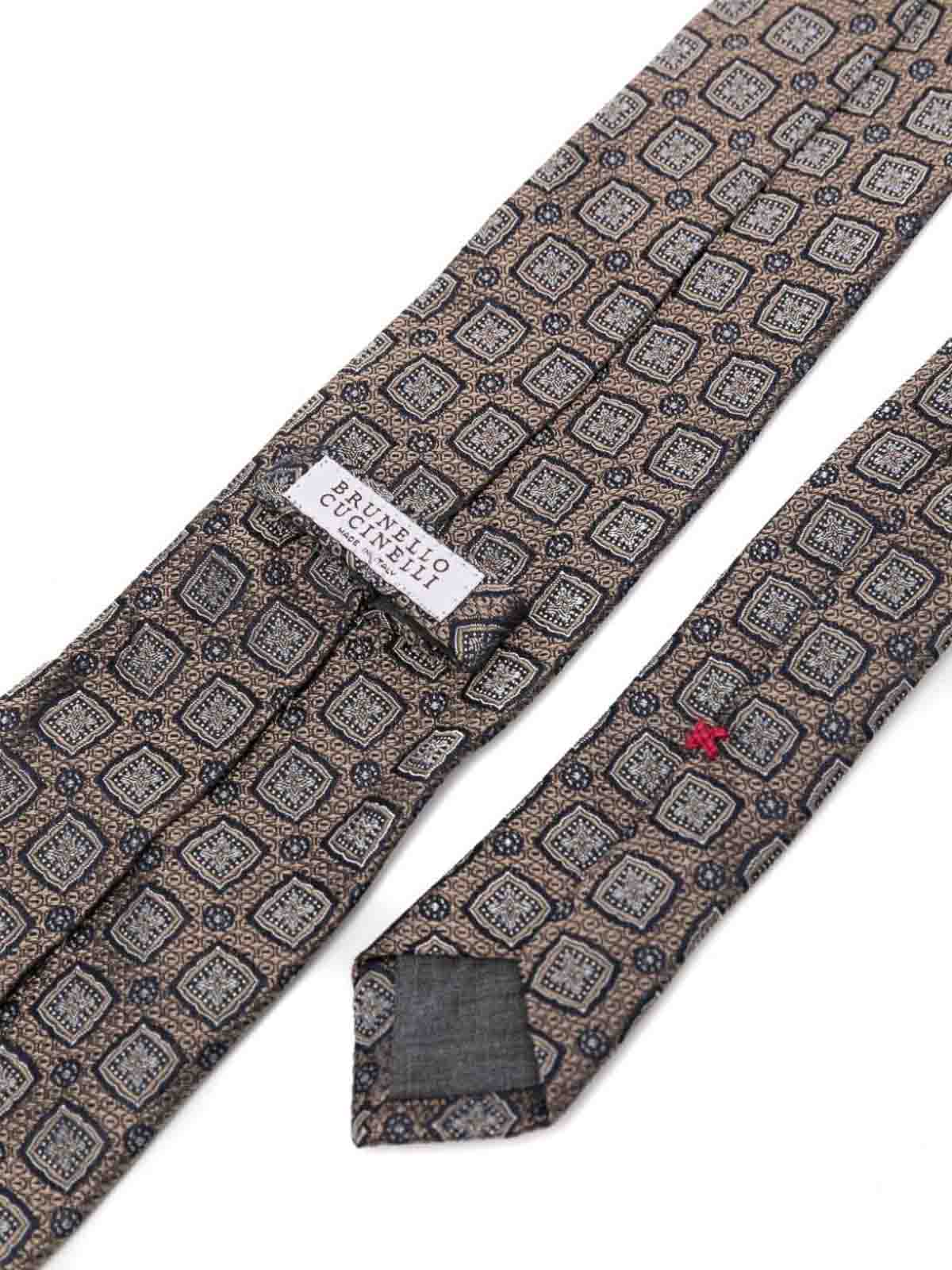 Shop Brunello Cucinelli Colored Tie In Brown