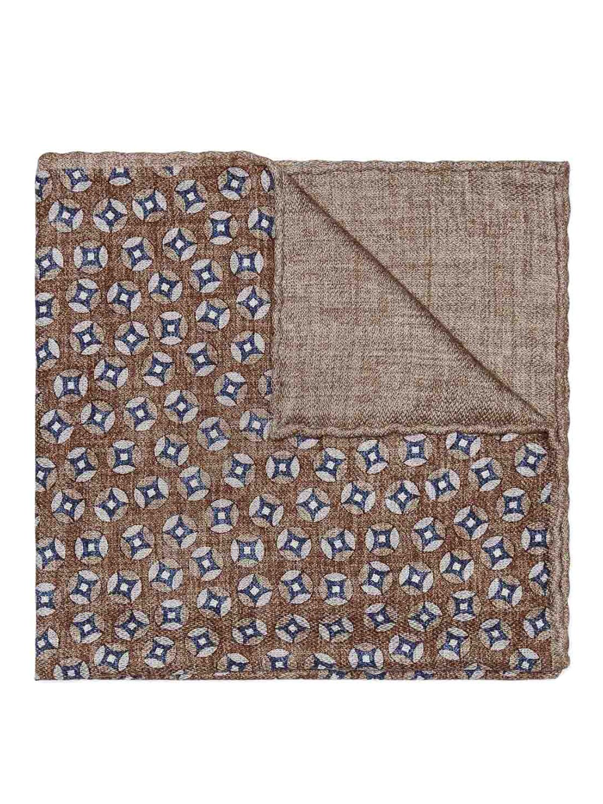 Shop Brunello Cucinelli Silk Pocket Scarf In Nude & Neutrals