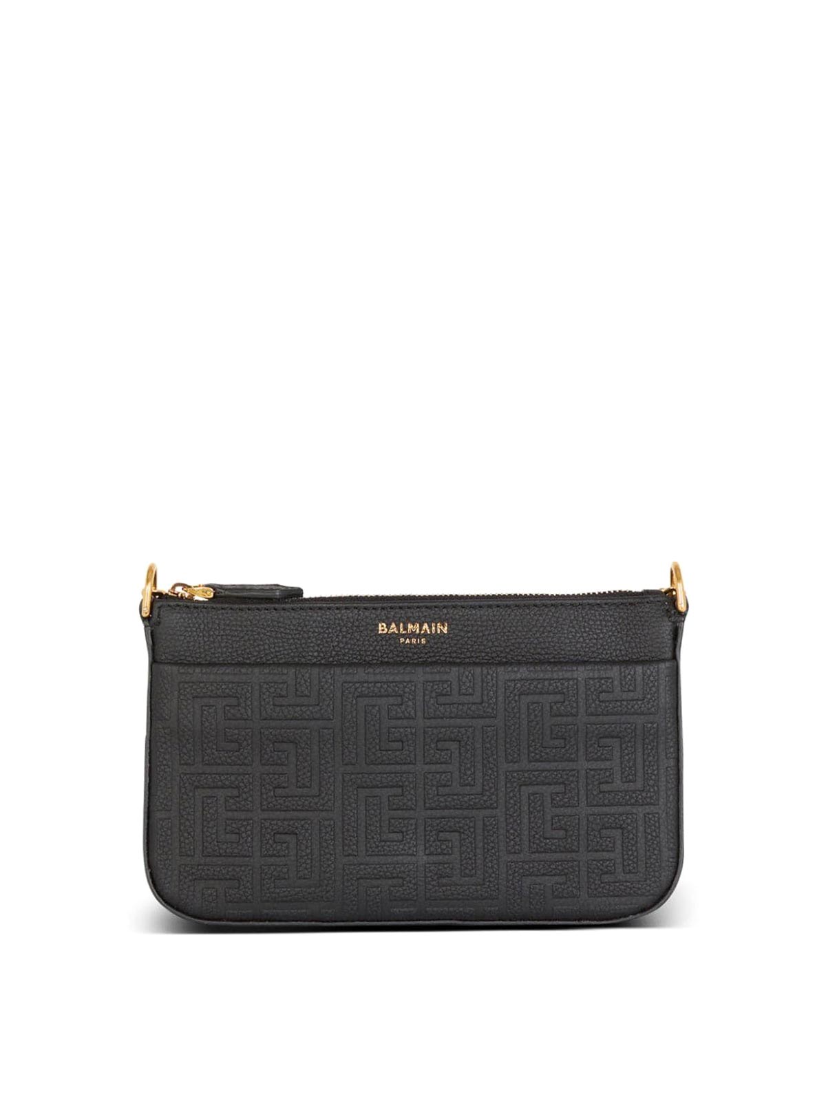 Shop Balmain Zip Mini Bag In Black