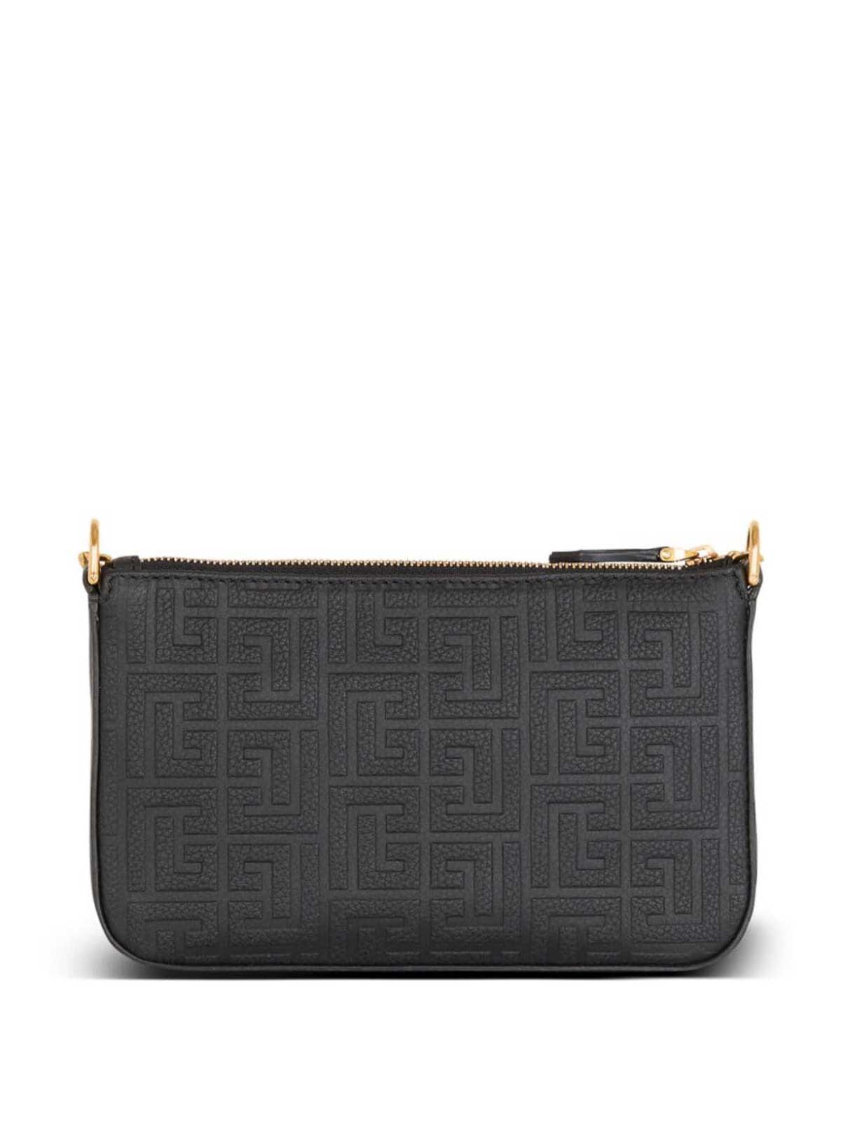 Shop Balmain Zip Mini Bag In Black