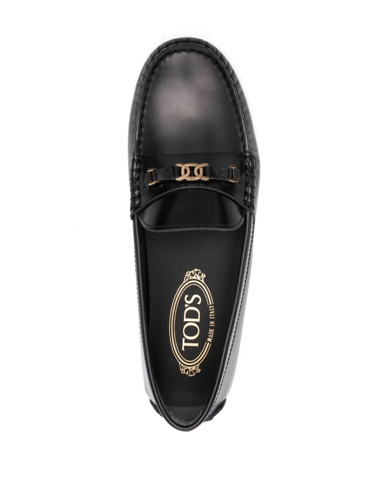 Shop Tod's Leather Loafers In Black