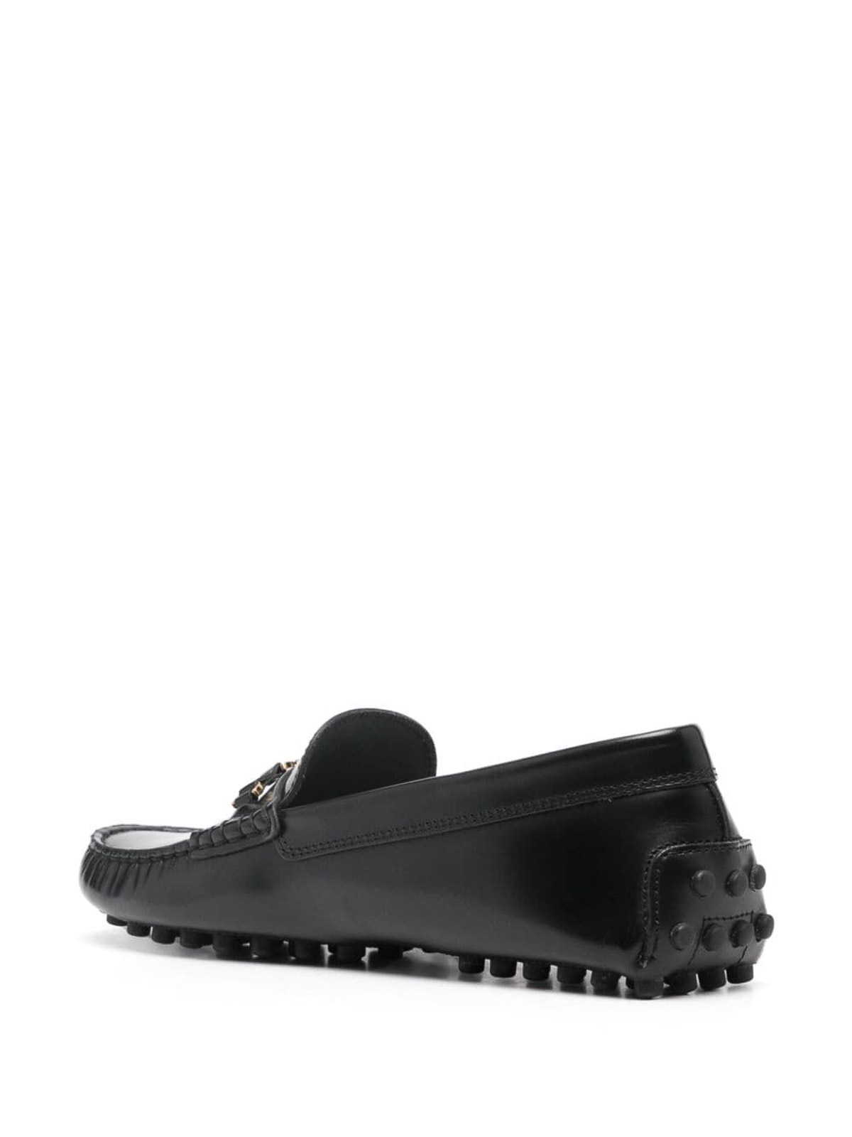 Shop Tod's Leather Loafers In Black