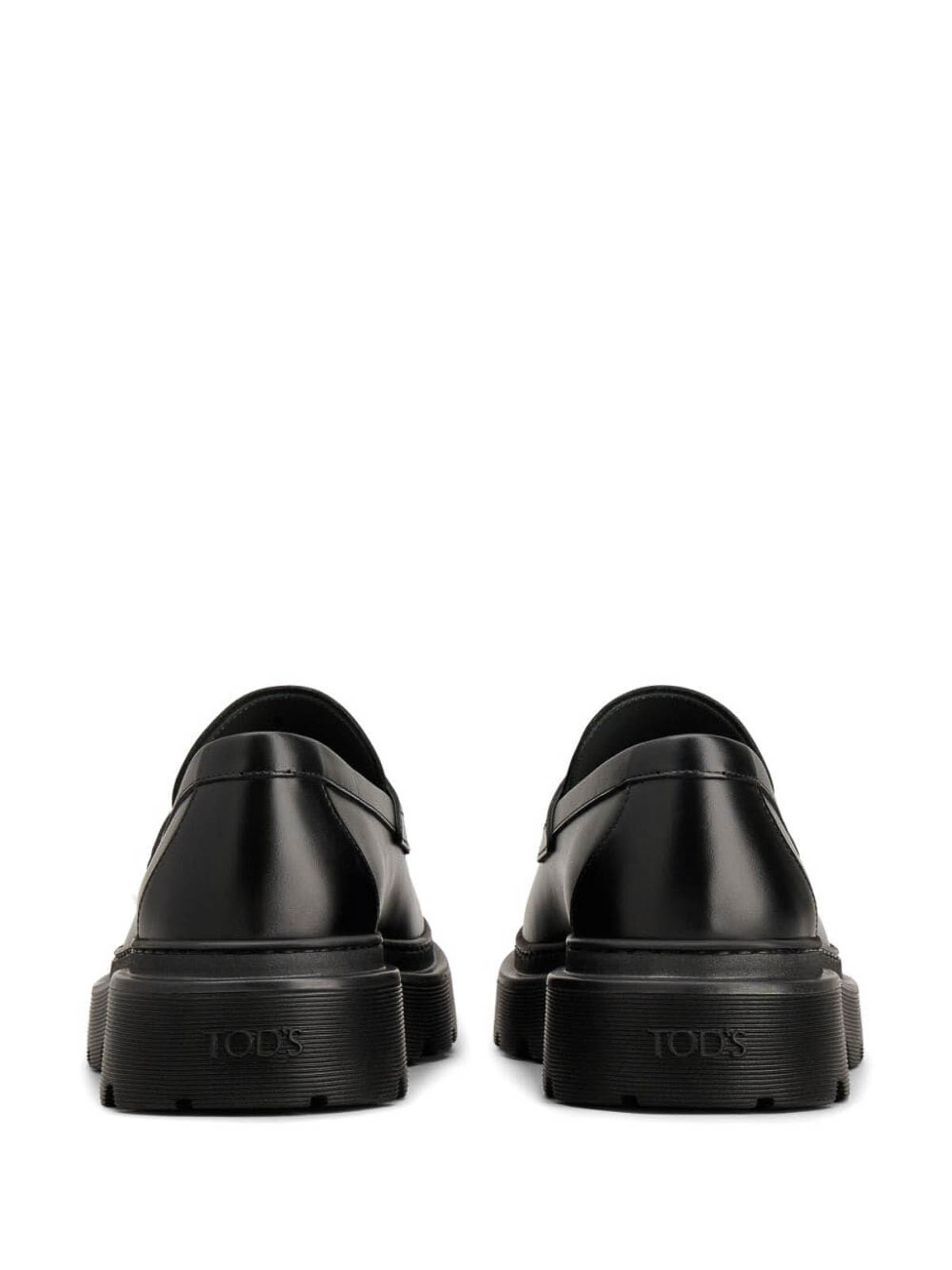 Shop Tod's Leather Lace-ups In Black