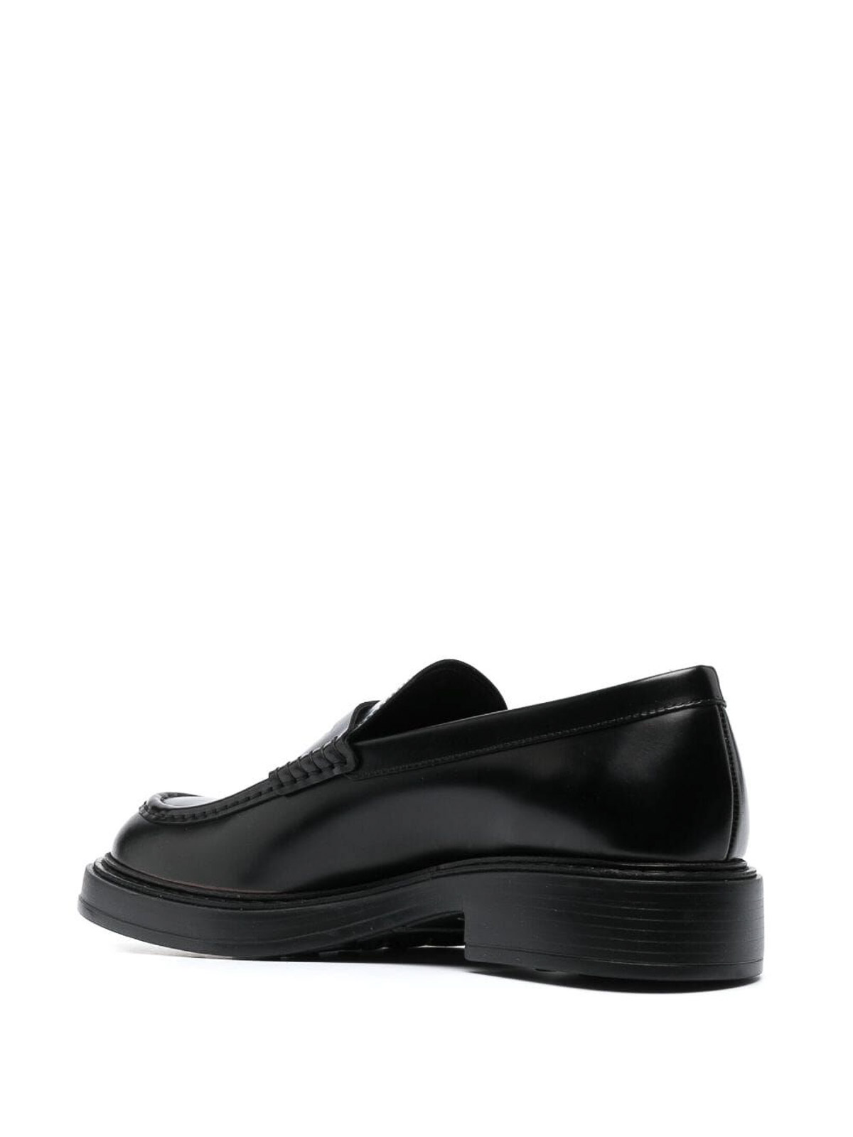 Shop Tod's Leather Loafers In Black