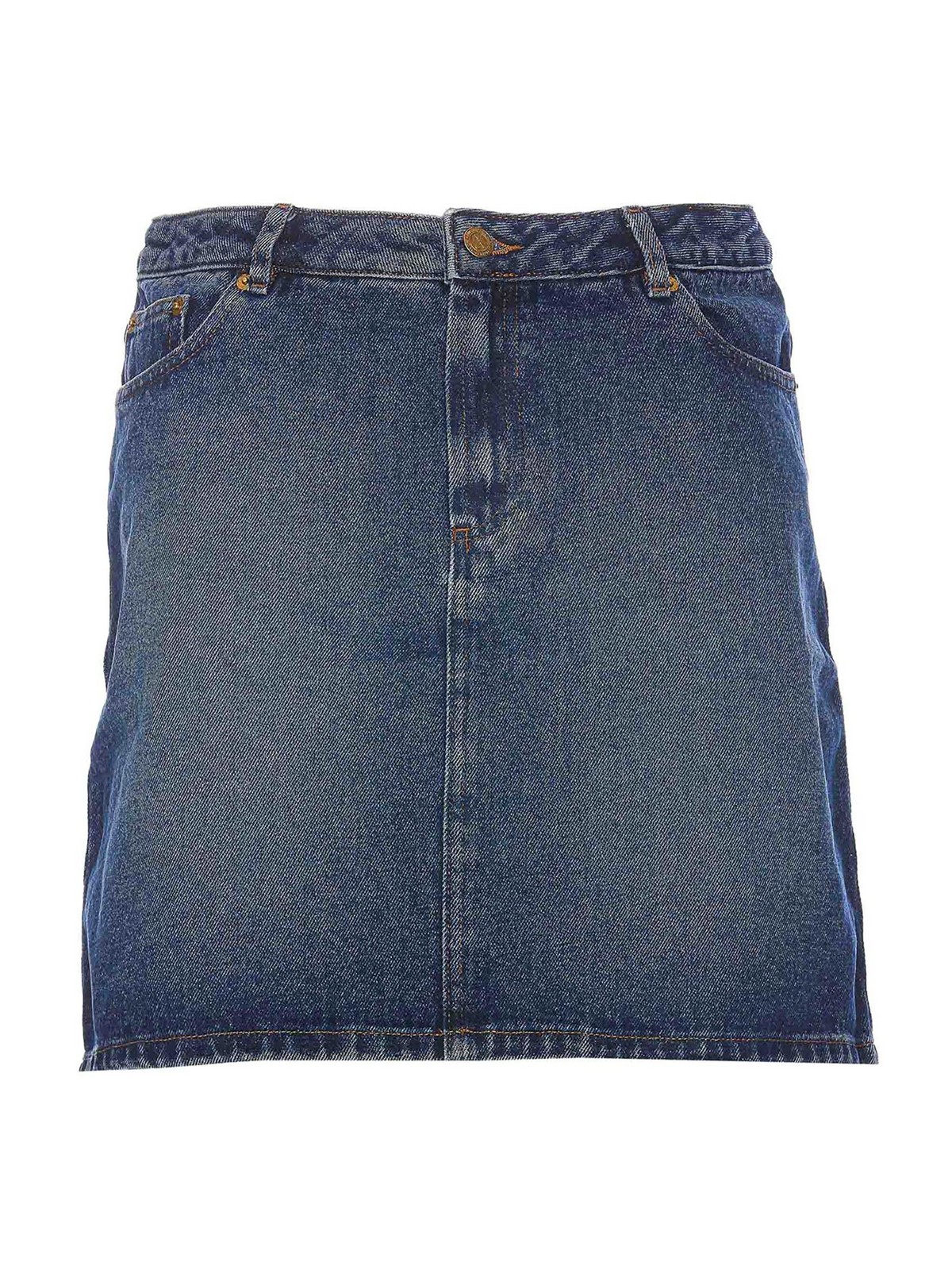 Shop Apc Jupe Standard Denim Skirt In Azul