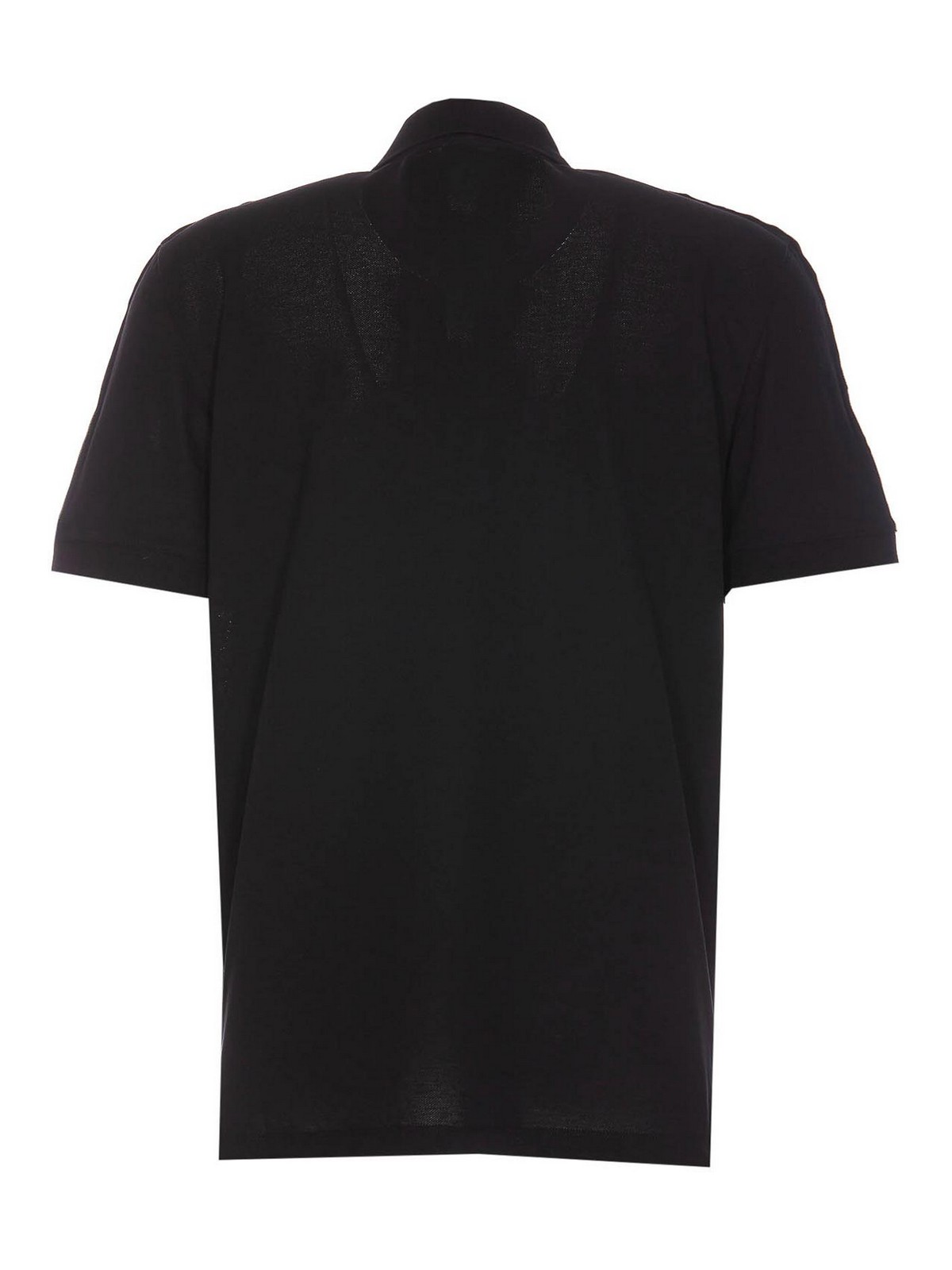 Shop Alexander Mcqueen Tape Polo Logo In Negro