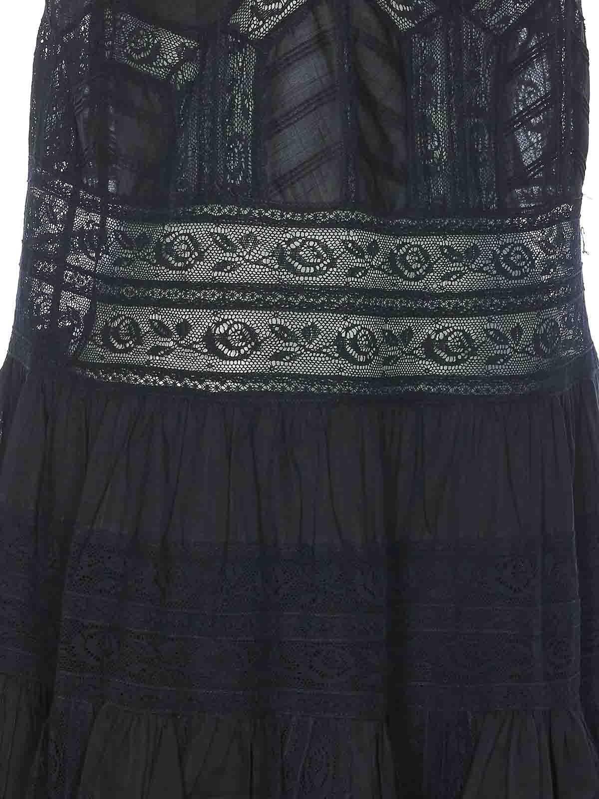 Shop Zimmermann Halliday Lace Trim Short Dress In Negro