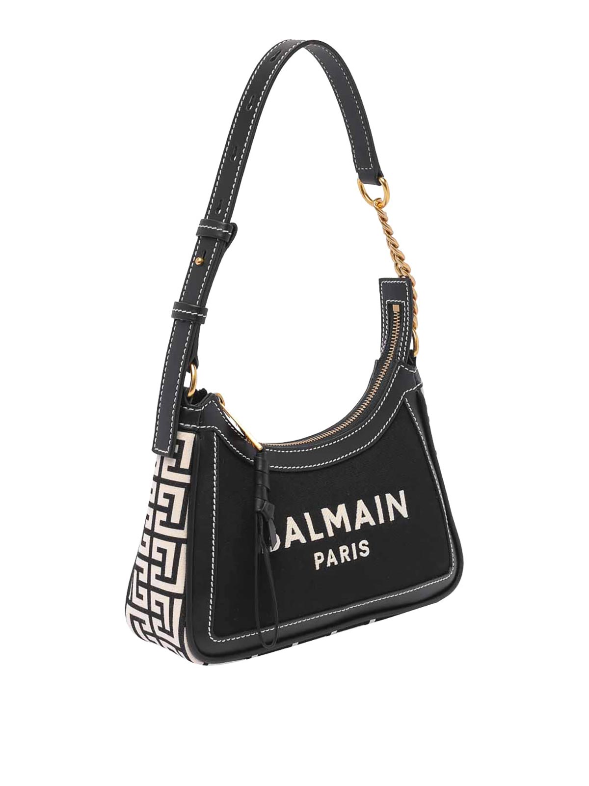 Shop Balmain B-army Shoulder Bag In Negro