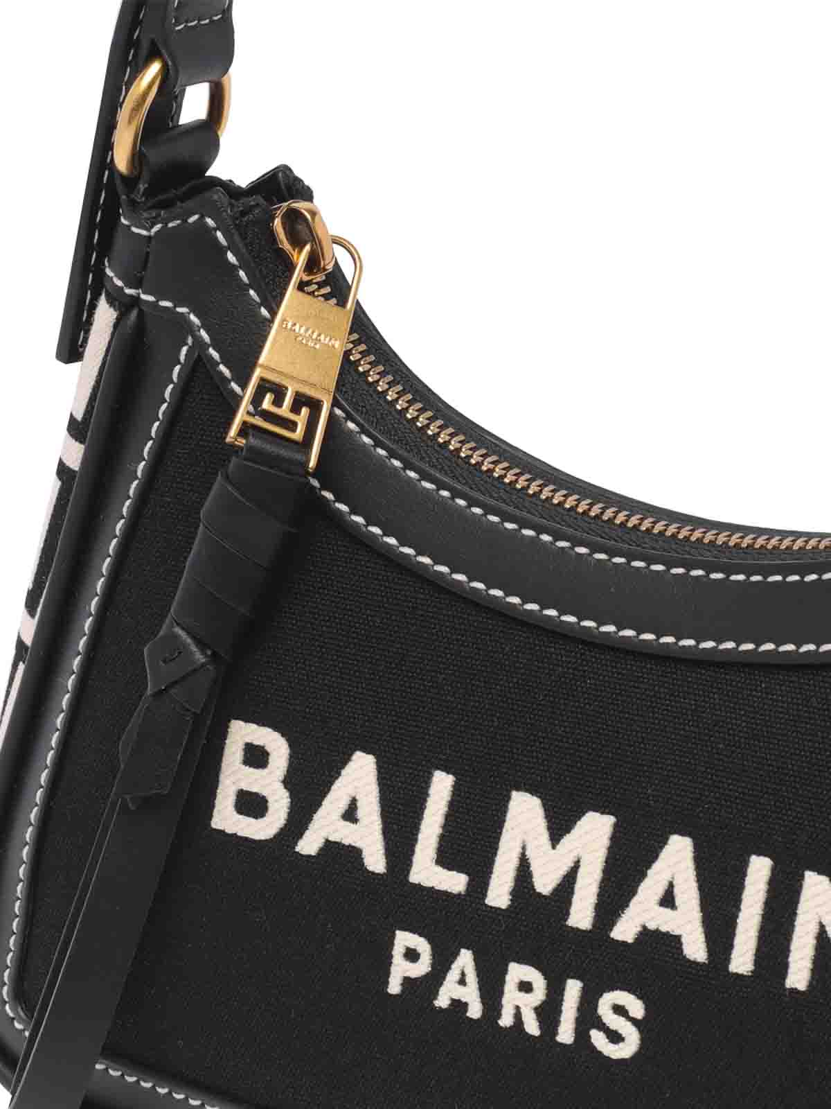 Shop Balmain B-army Shoulder Bag In Negro