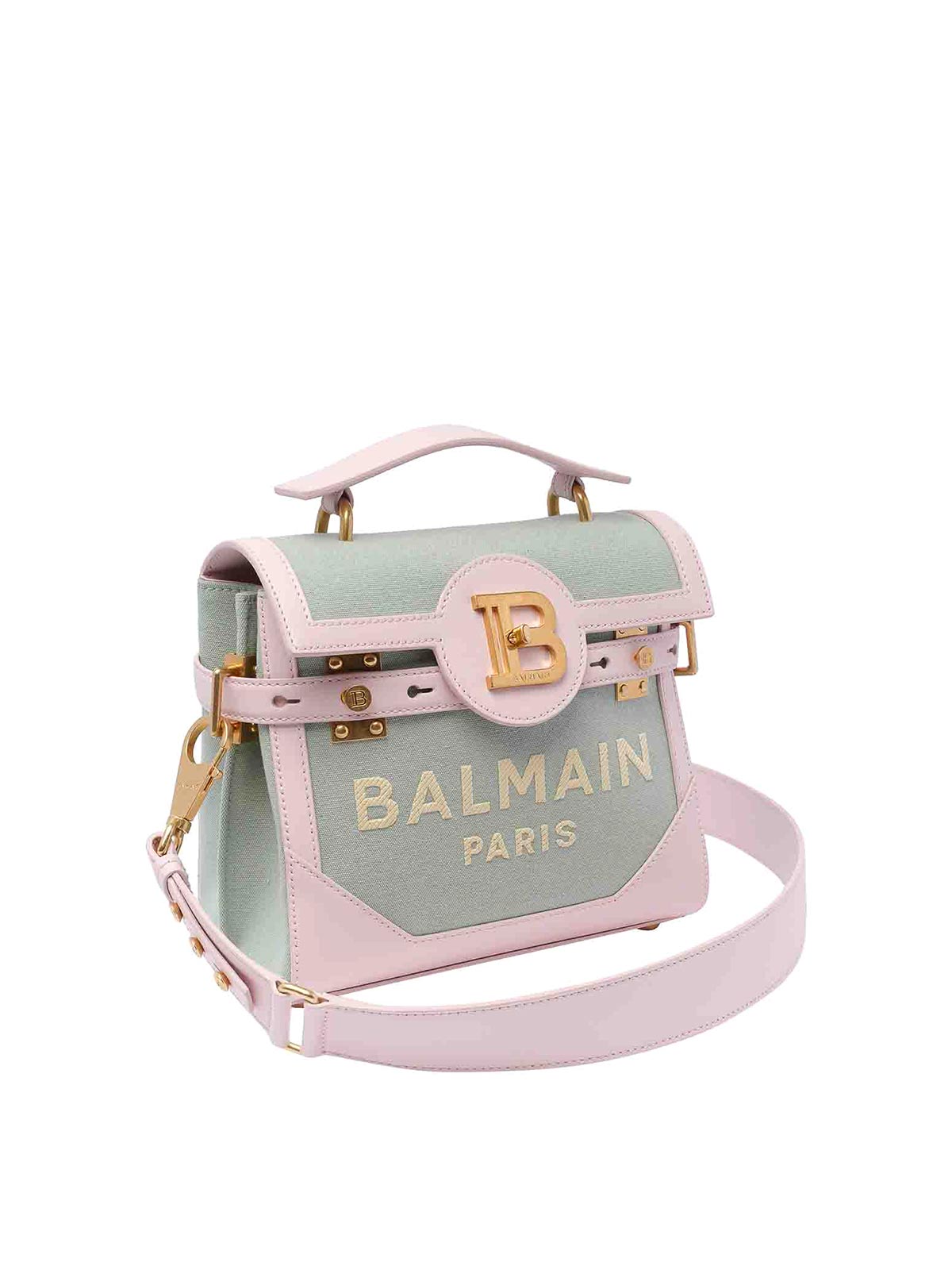 Shop Balmain B-buzz Handbag In Color Carne Y Neutral