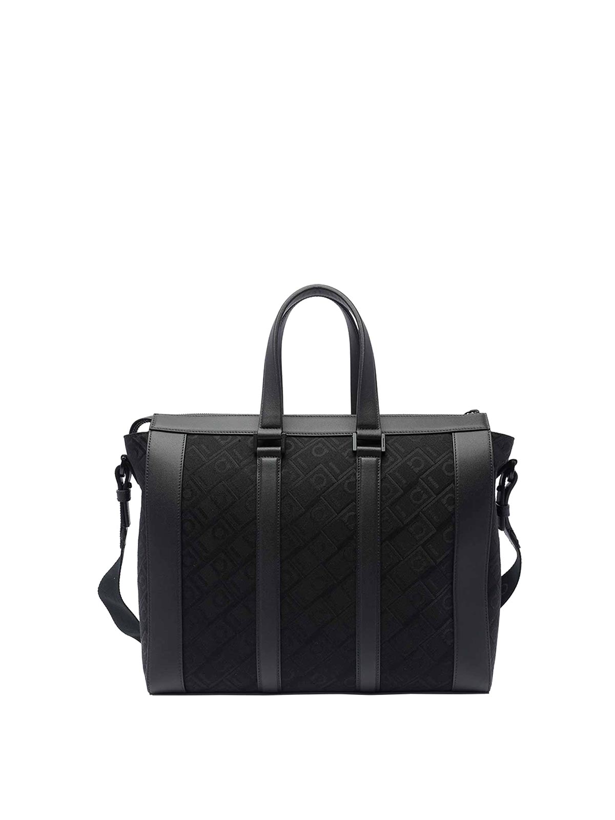 Shop Ferragamo Monogram Business Bag In Negro