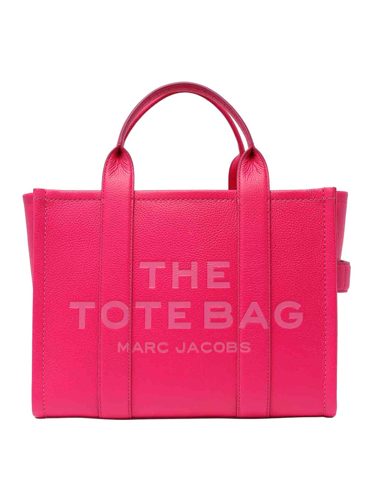 Shop Marc Jacobs The Leather Medium Tote Bag In Color Carne Y Neutral