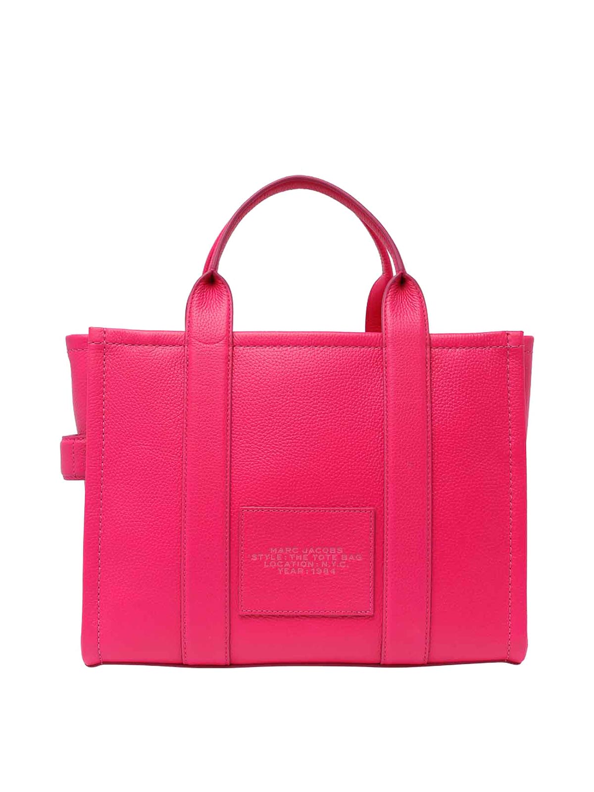 Shop Marc Jacobs The Leather Medium Tote Bag In Color Carne Y Neutral