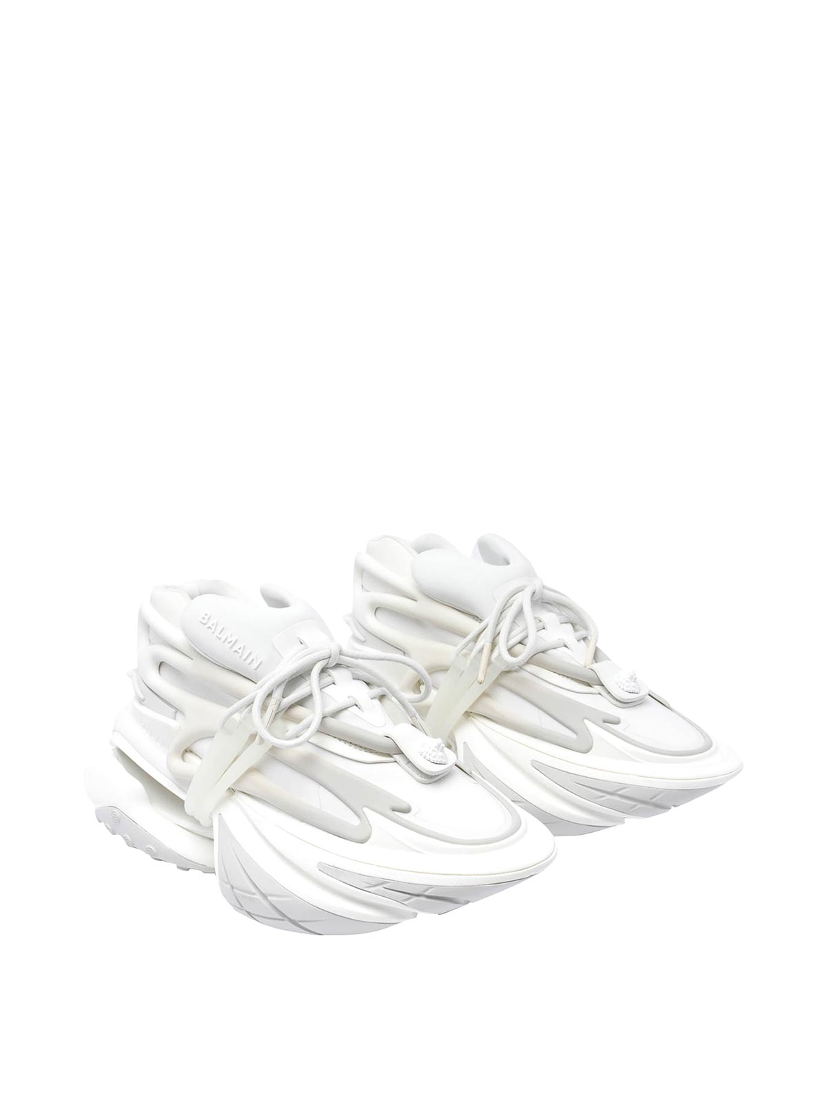 Shop Balmain Unicorn Sneakers In Blanco