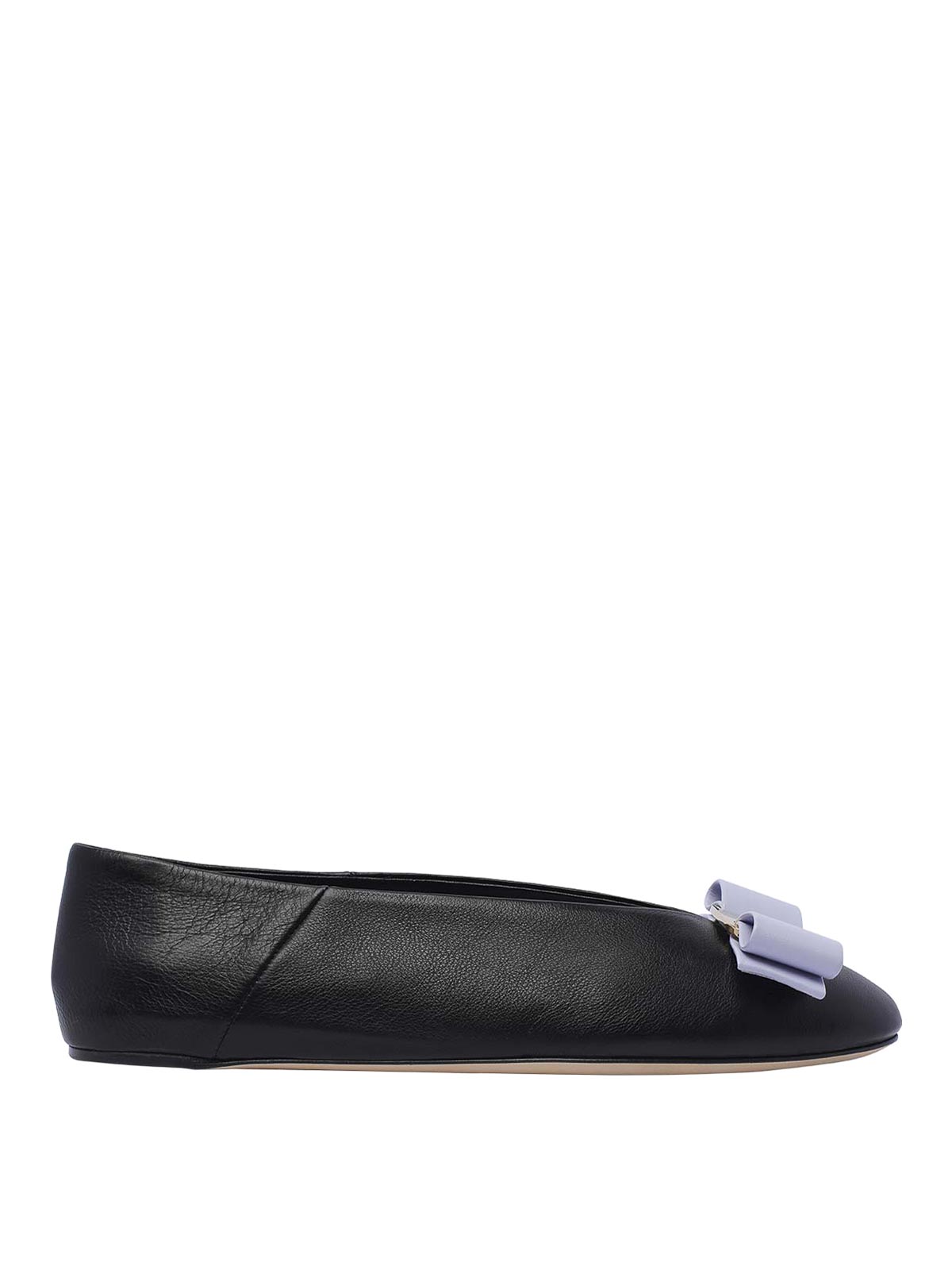 Shop Ferragamo Vara Bow Ballets In Black