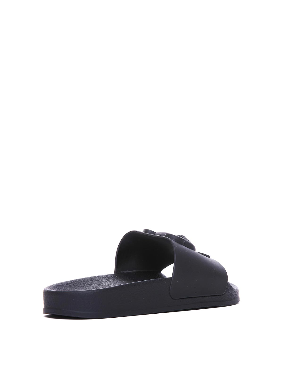 Shop Moschino Black Sandals In Negro