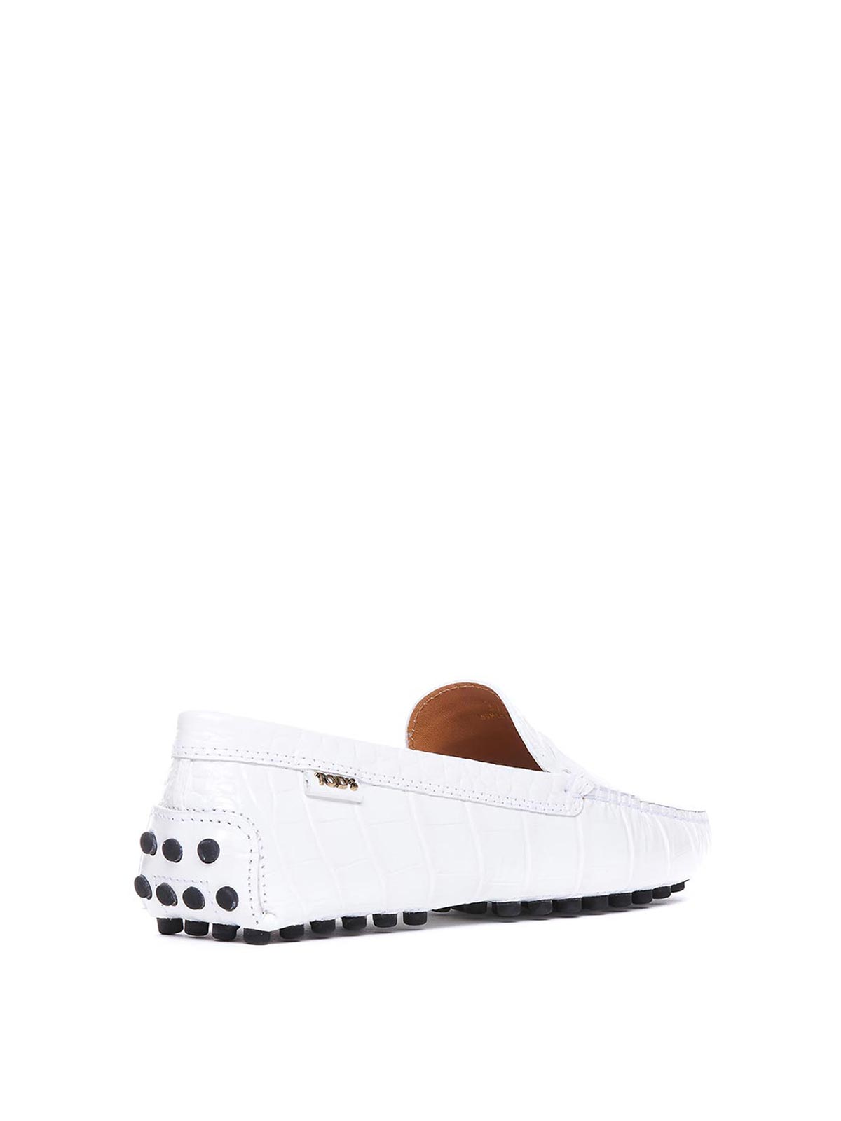 Shop Tod's Gommino Driving Shoes In Blanco