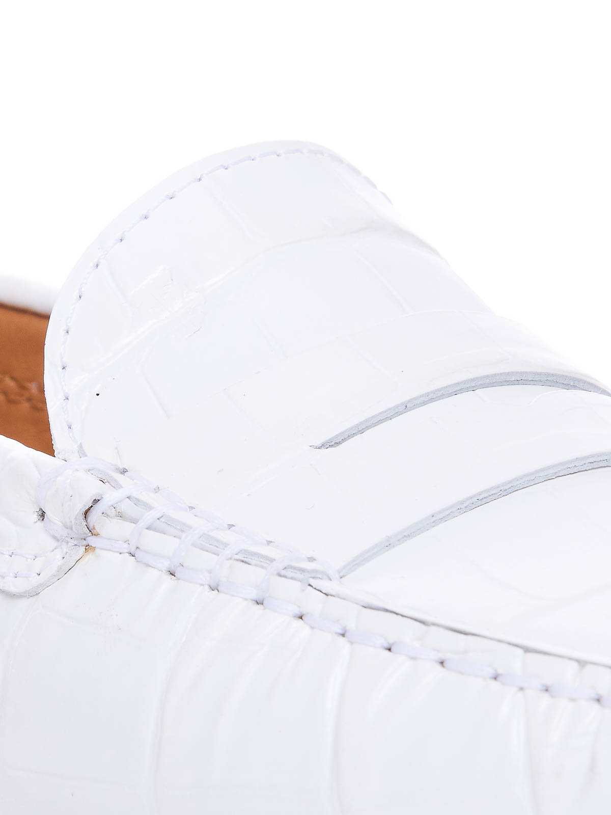 Shop Tod's Gommino Driving Shoes In Blanco