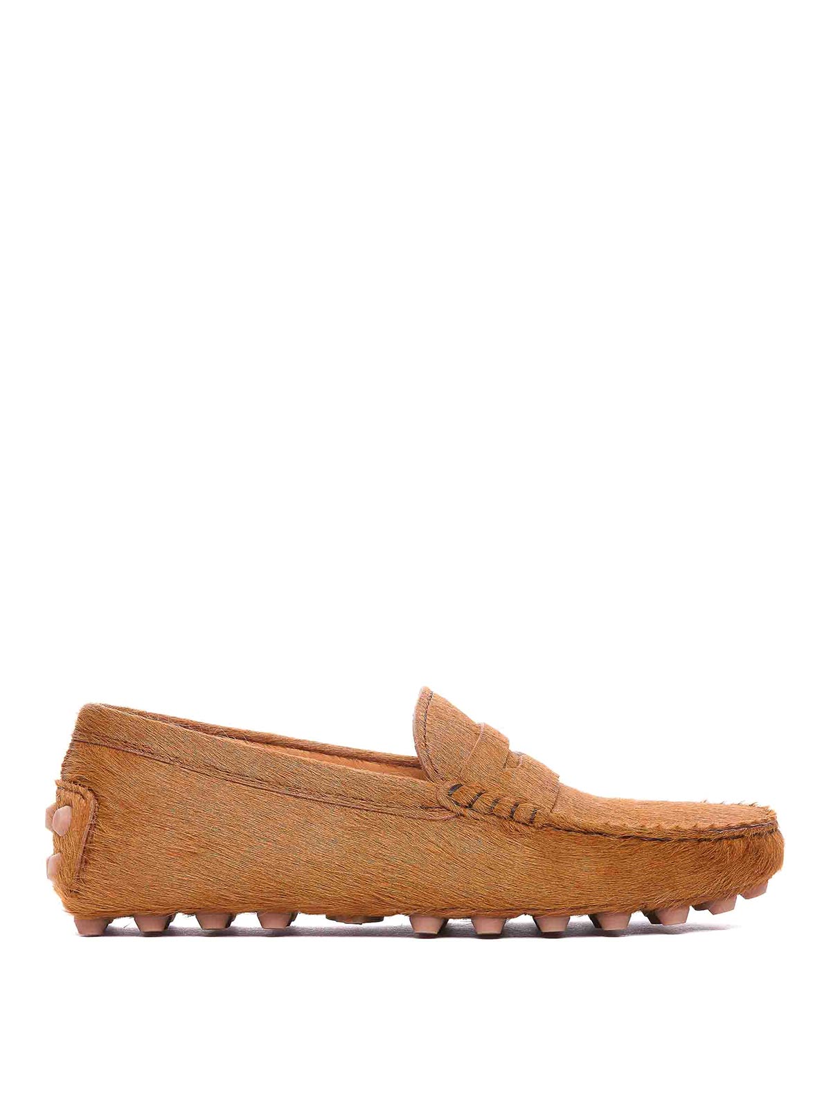 Shop Tod's Bubble Gommini Loafers In Beis