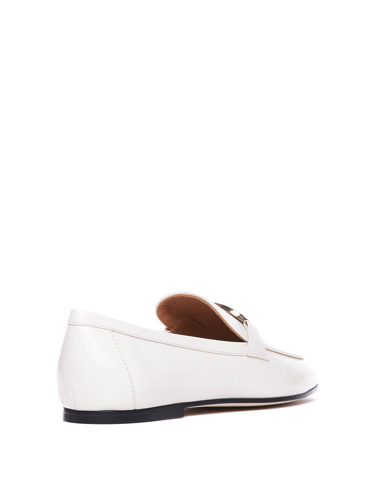 Shop Tod's Leather Loafers In Blanco