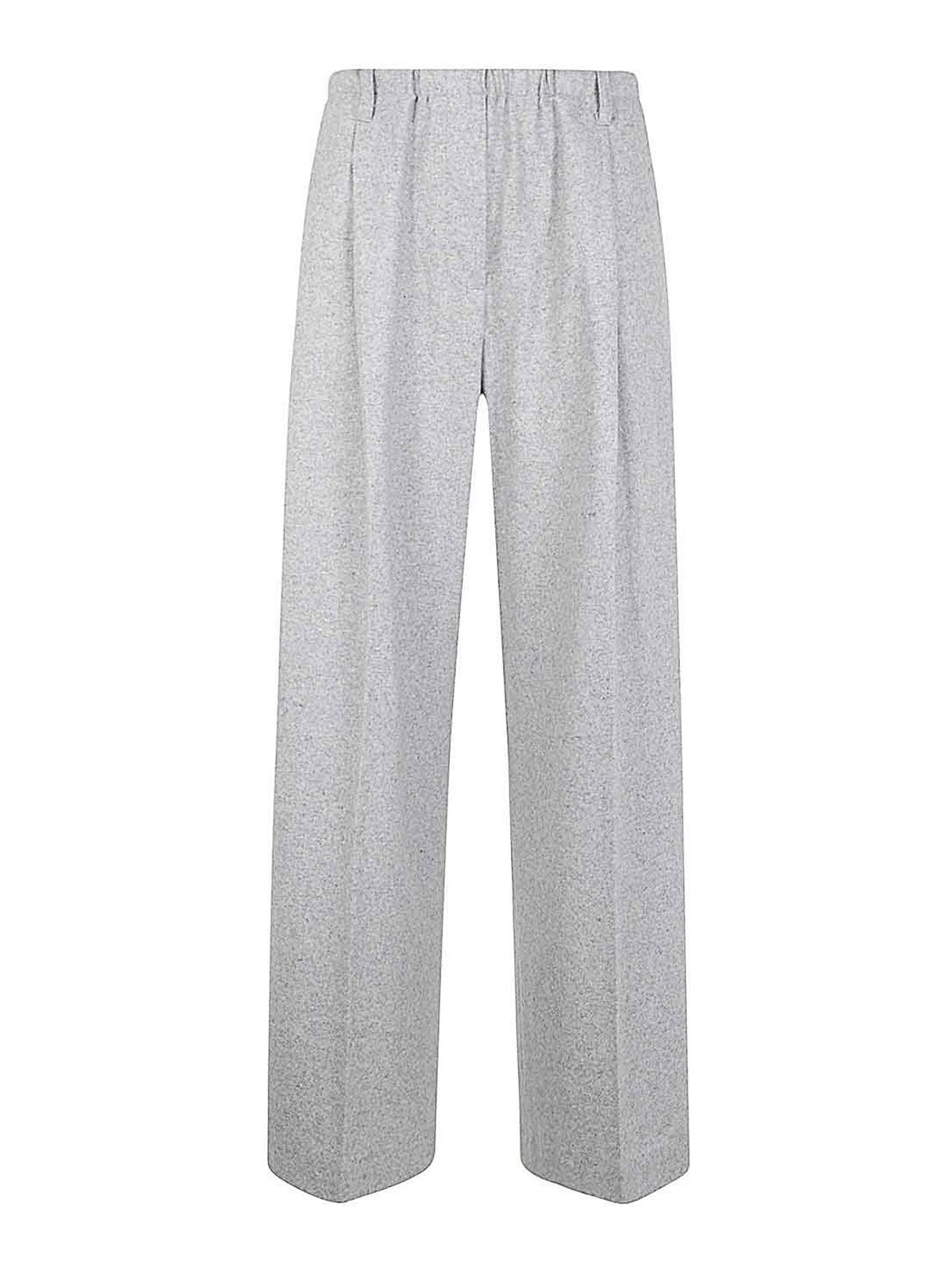 Shop Liviana Conti Elastic Waist Trousers In Gris