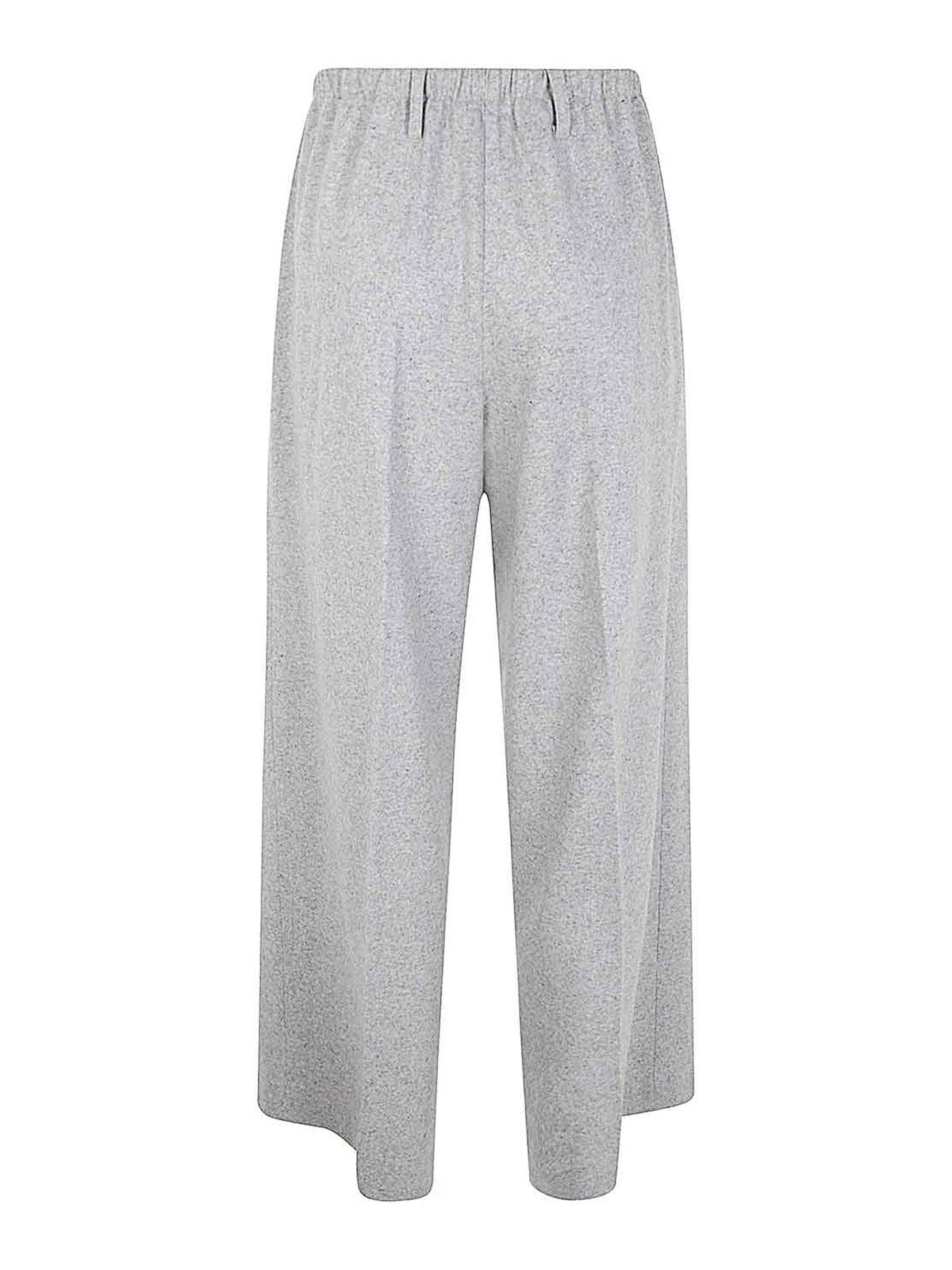 Shop Liviana Conti Elastic Waist Trousers In Gris