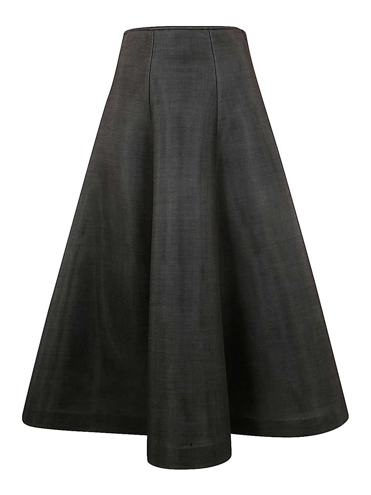 Shop Philosophy Di Lorenzo Serafini Long Leopard Effect Skirt In Gris Oscuro