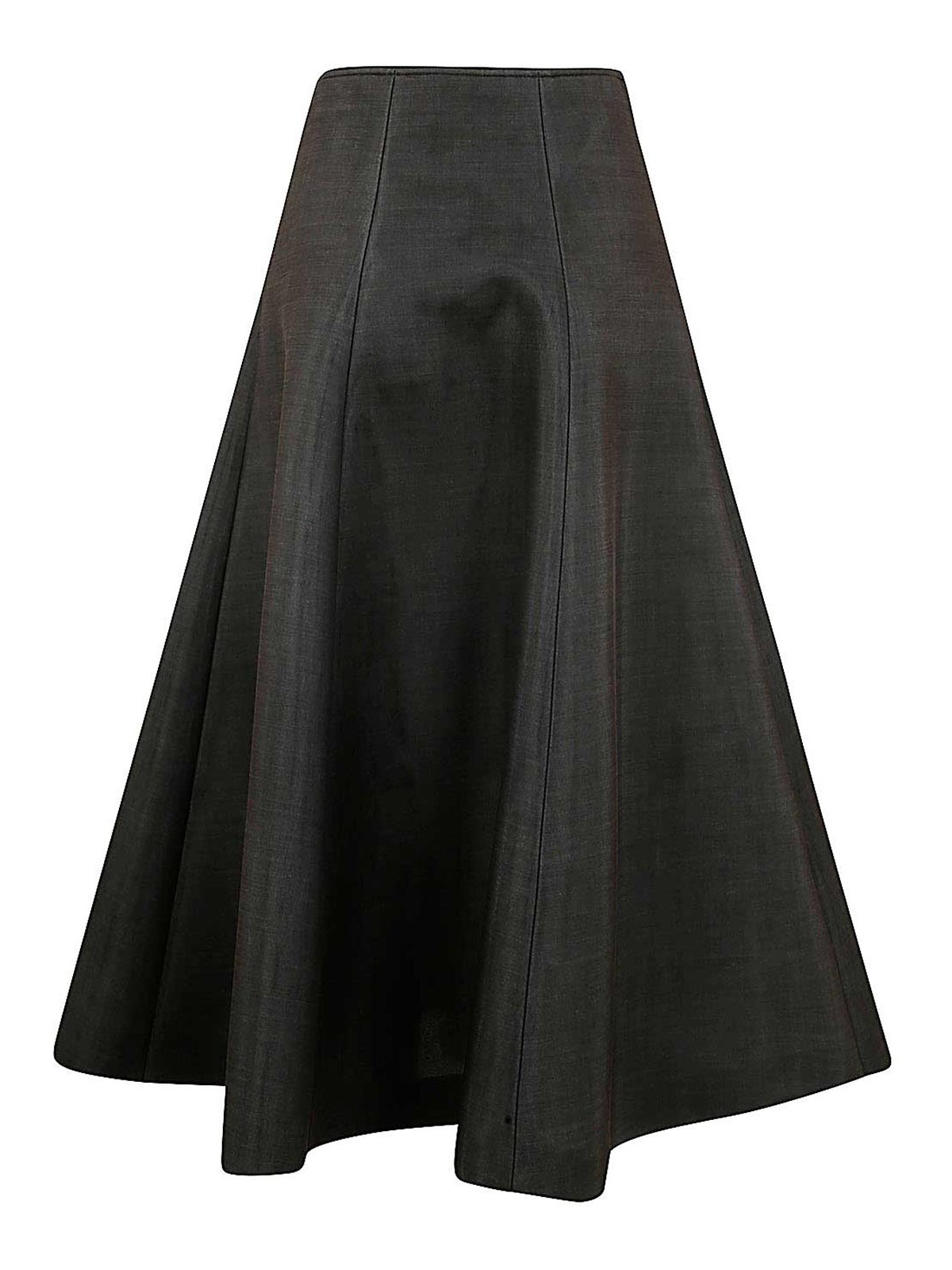 Shop Philosophy Di Lorenzo Serafini Long Leopard Effect Skirt In Gris Oscuro