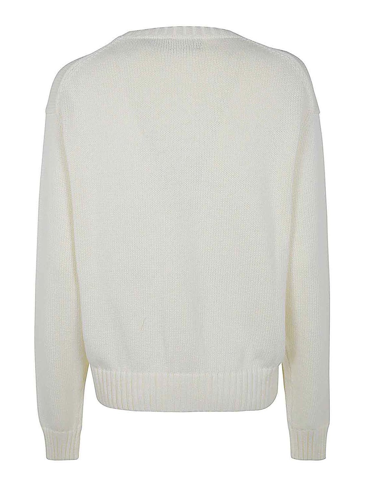 Shop Polo Ralph Lauren Crewneck In Blanco