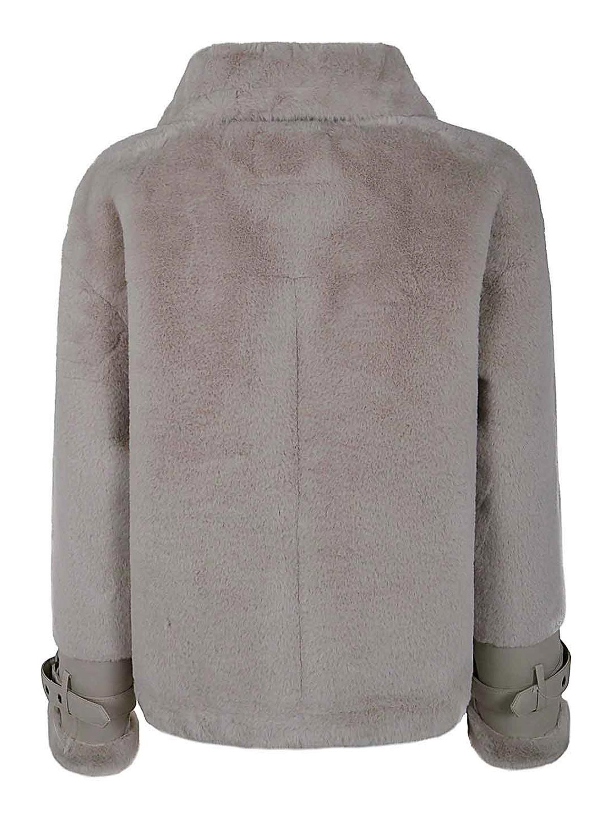 Shop Twinset Bomber Jacket In Gris