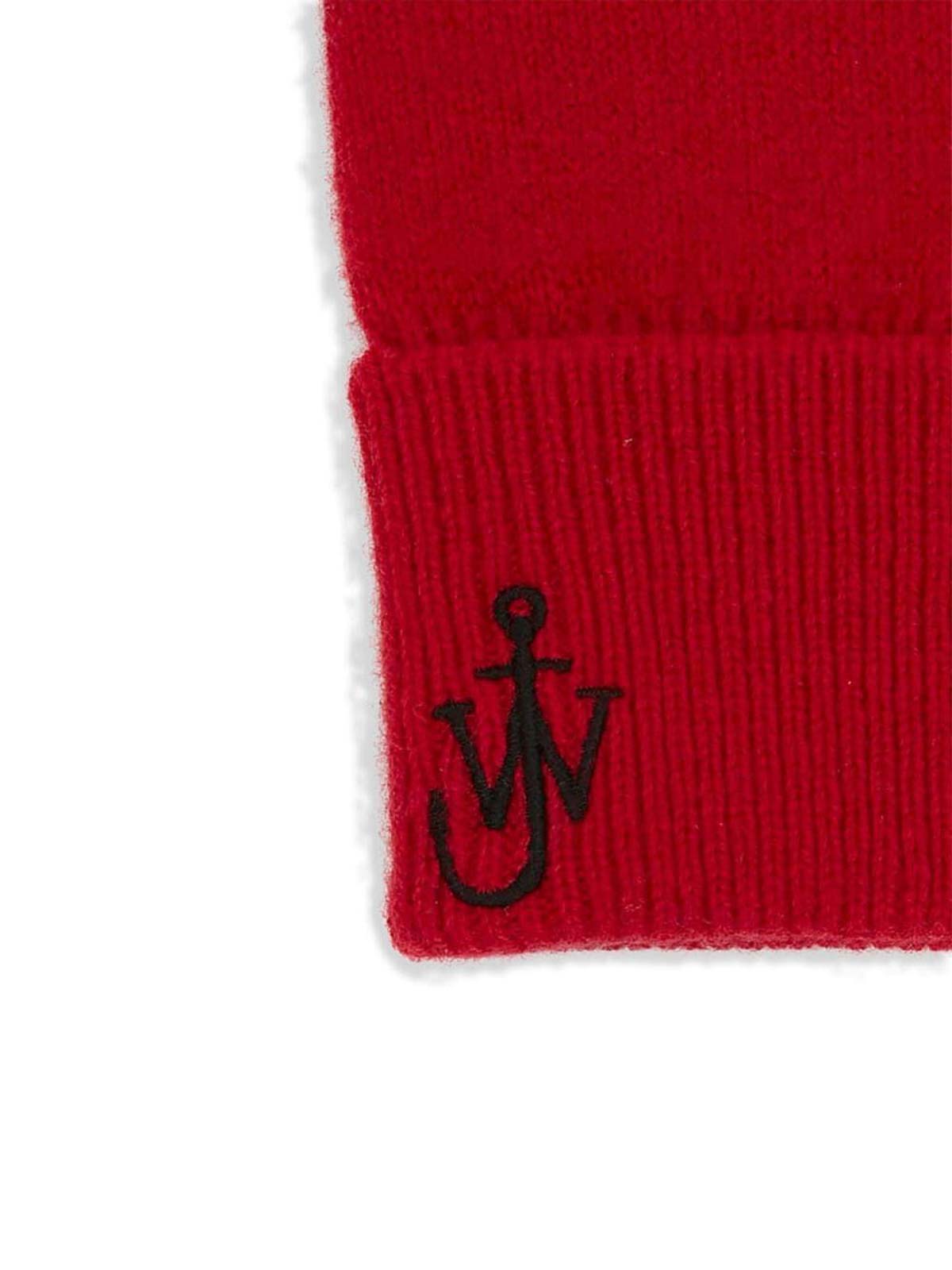 Shop Jw Anderson Anchor Gloves In Red