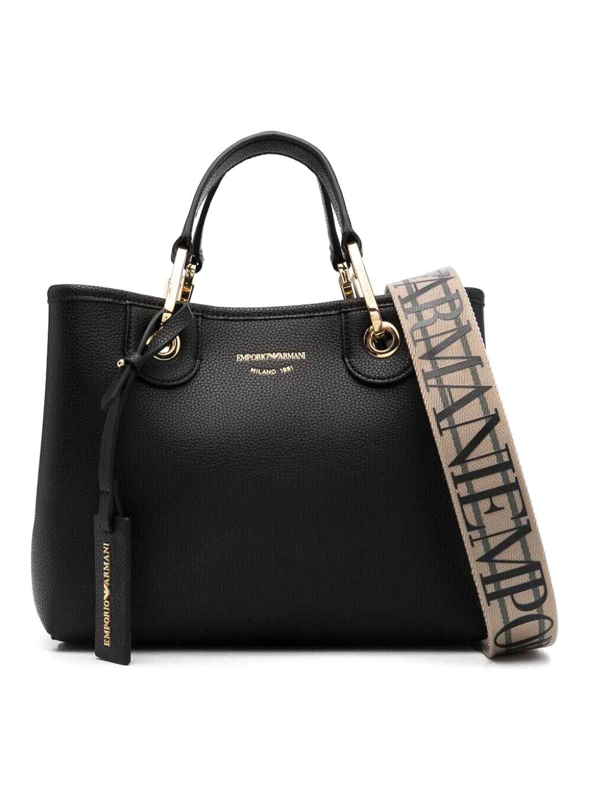 Shop Emporio Armani Shopping Bag In Negro