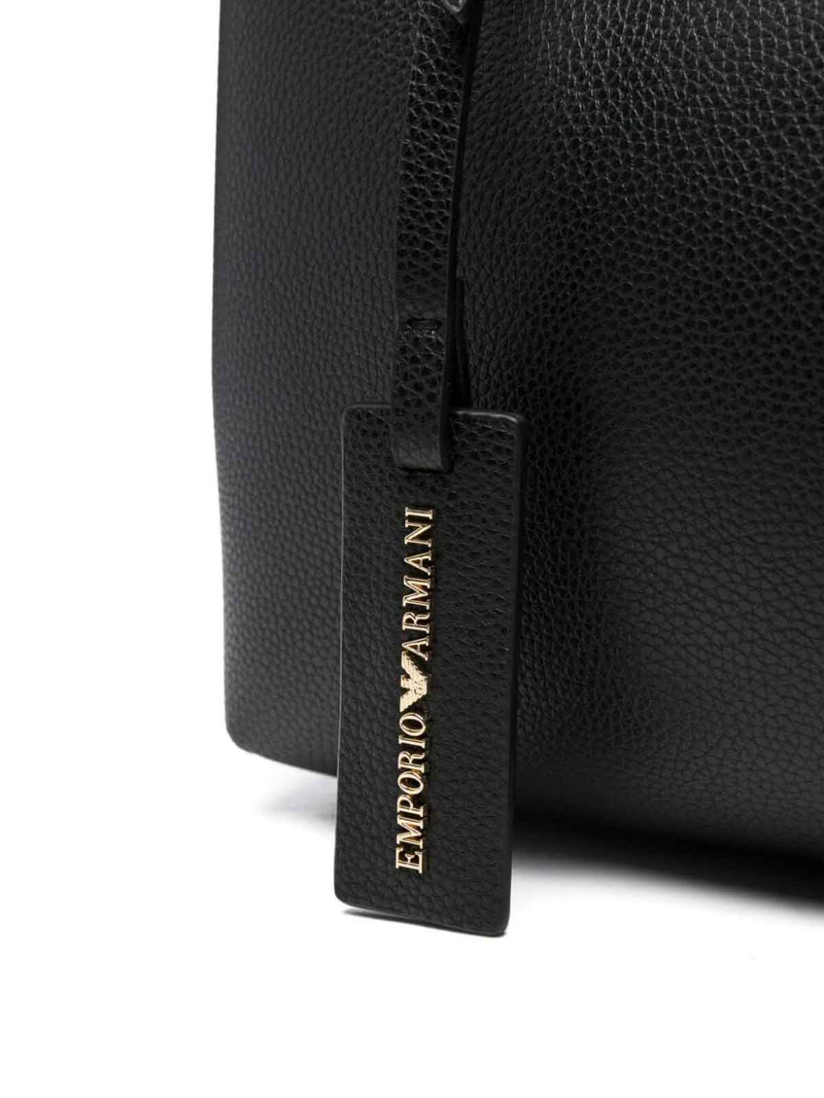 Shop Emporio Armani Shopping Bag In Negro