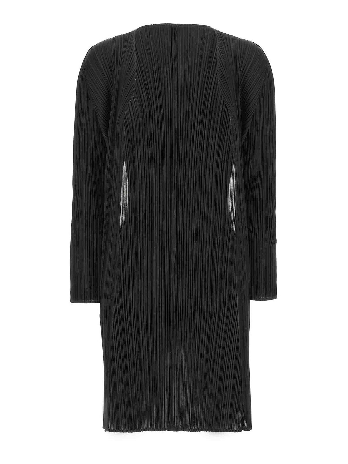Pleats Please Issey Miyake カーディガン - 黒|PP47JA10815