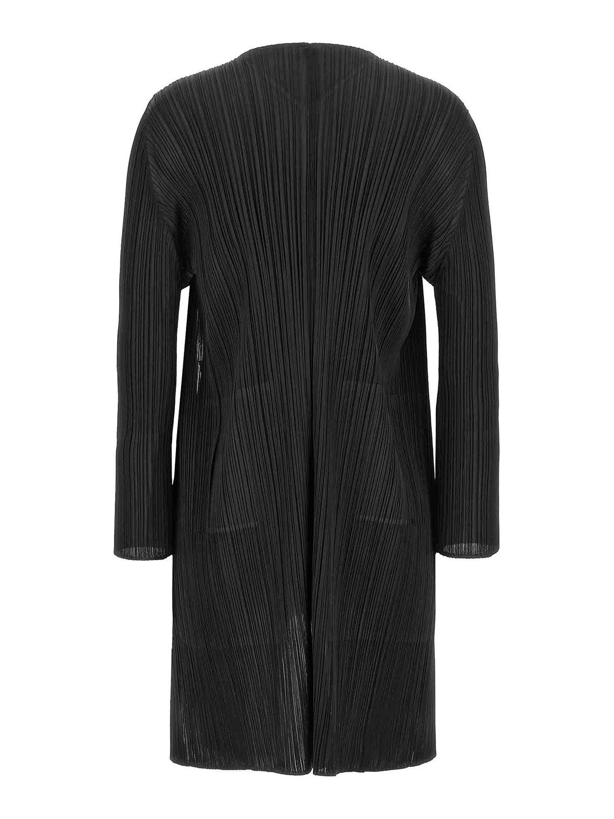 Pleats Please Issey Miyake カーディガン - 黒|PP47JA10815