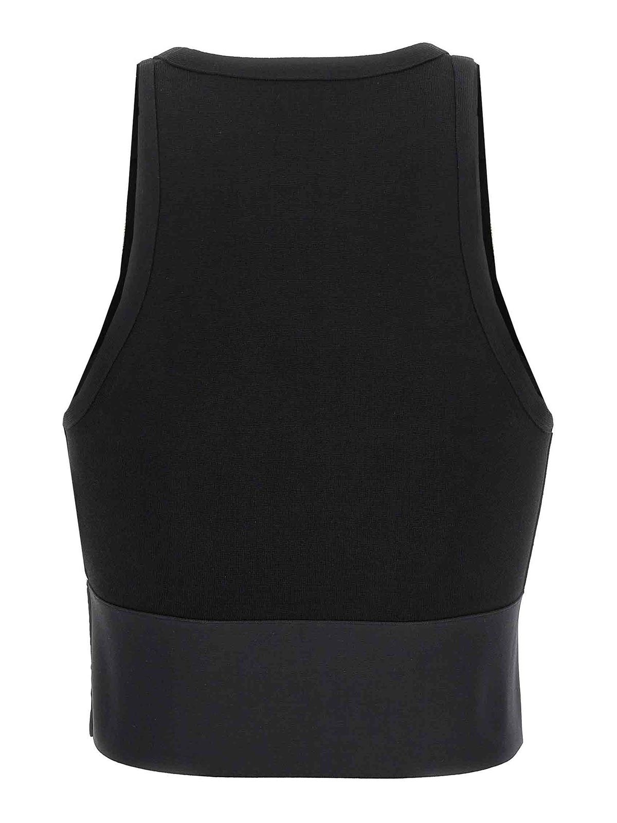 Shop Alexander Wang Scoop Neck Bra Top In Black