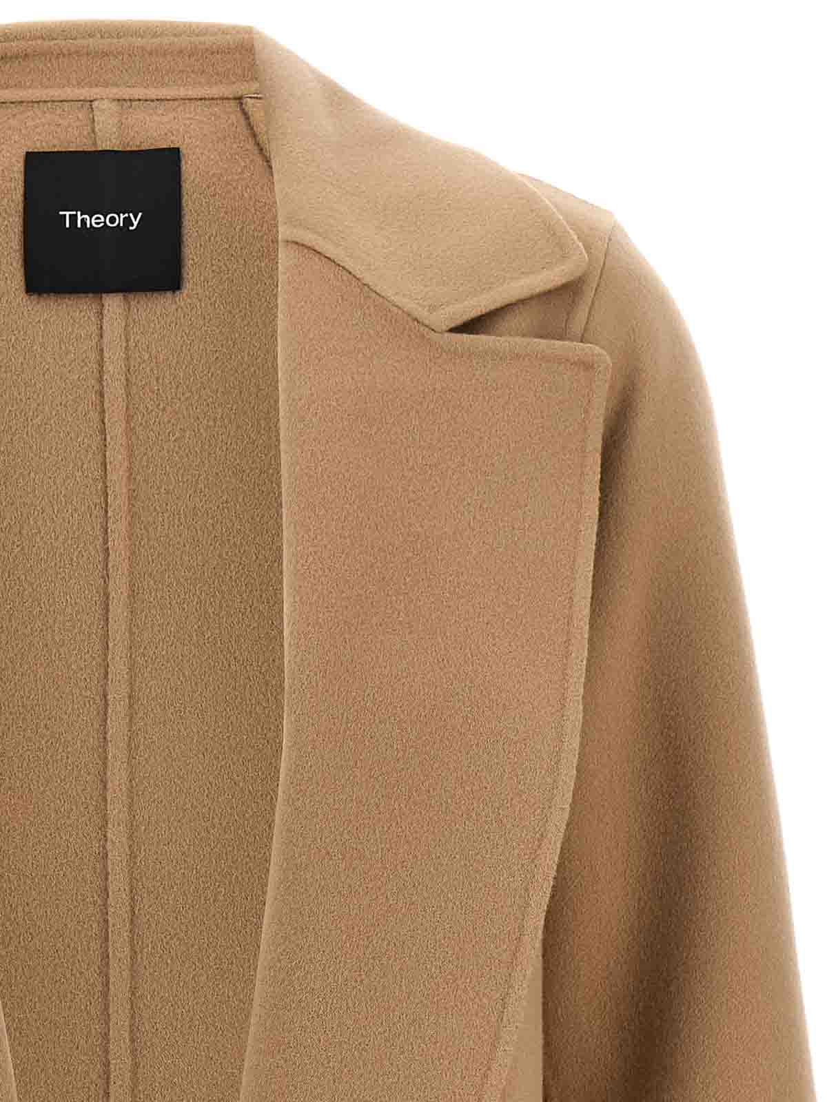 Shop Theory Clairene Coat In Beige