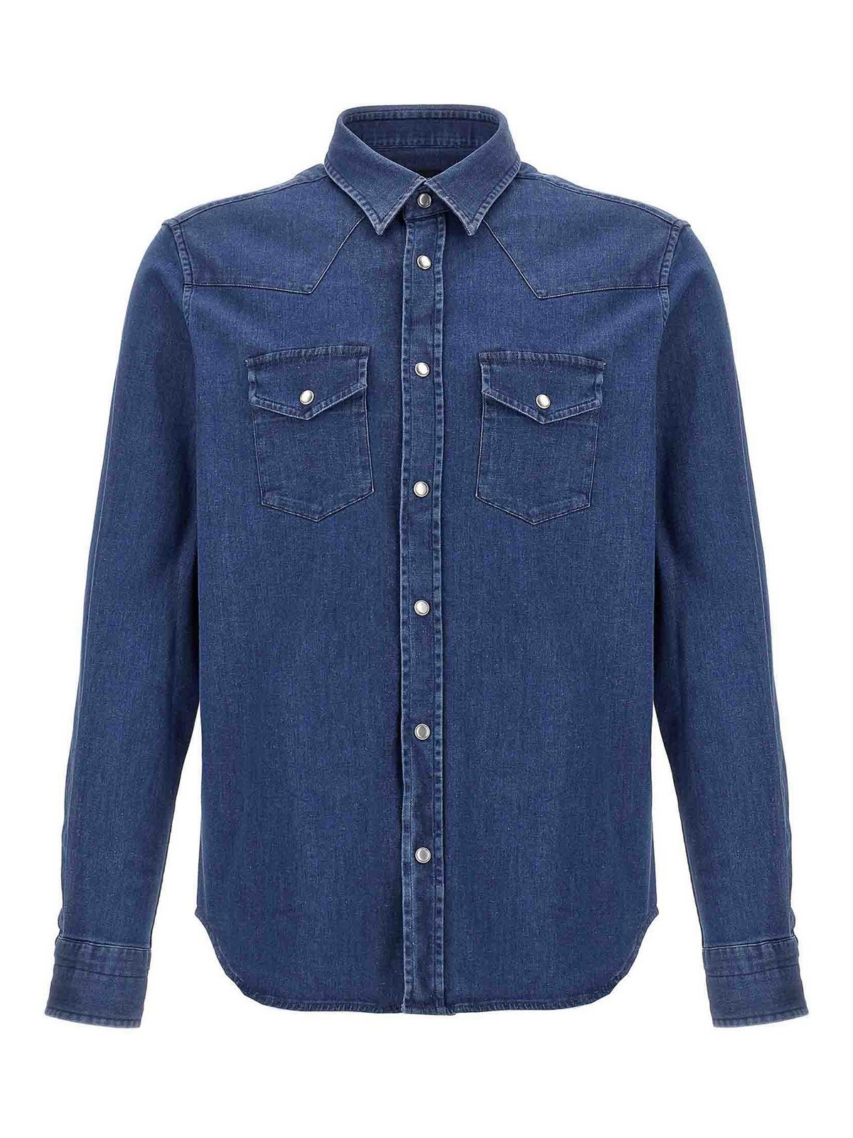 Shop Tom Ford Western Shirt In Blue